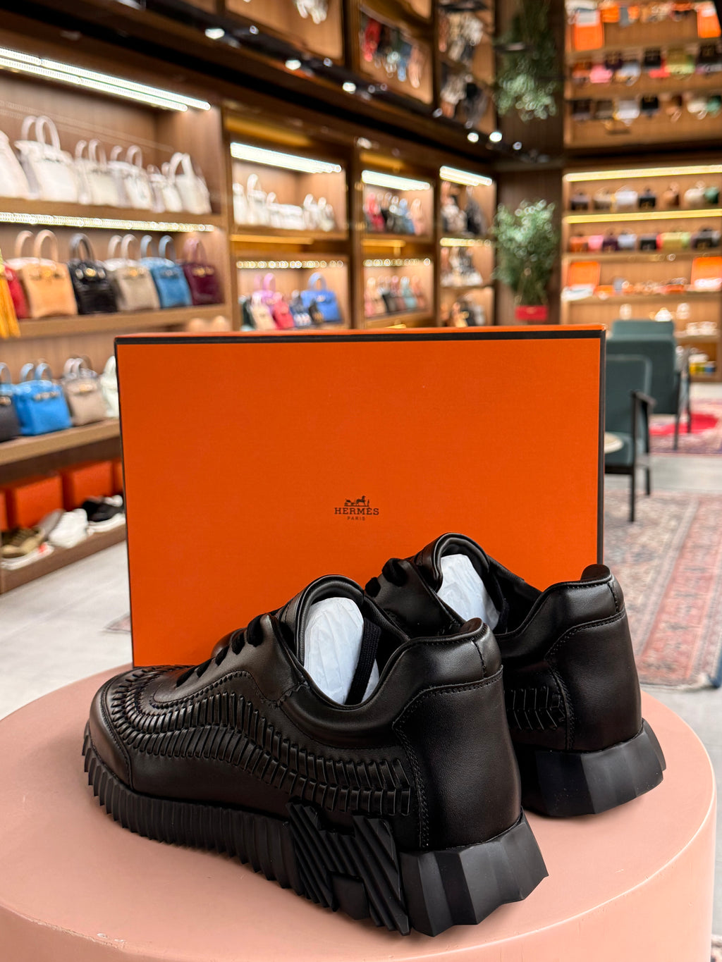 Hermes | Bouncing – Leather – Black – Silver Hardware