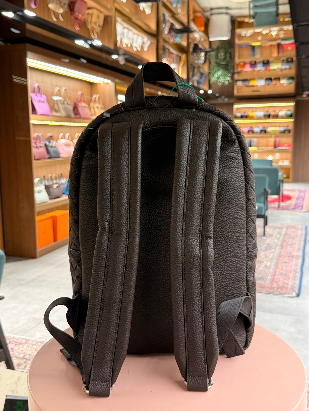 Bottega Veneta | Intrecciato-Backpack – Leather – Brown – Silver Hardware