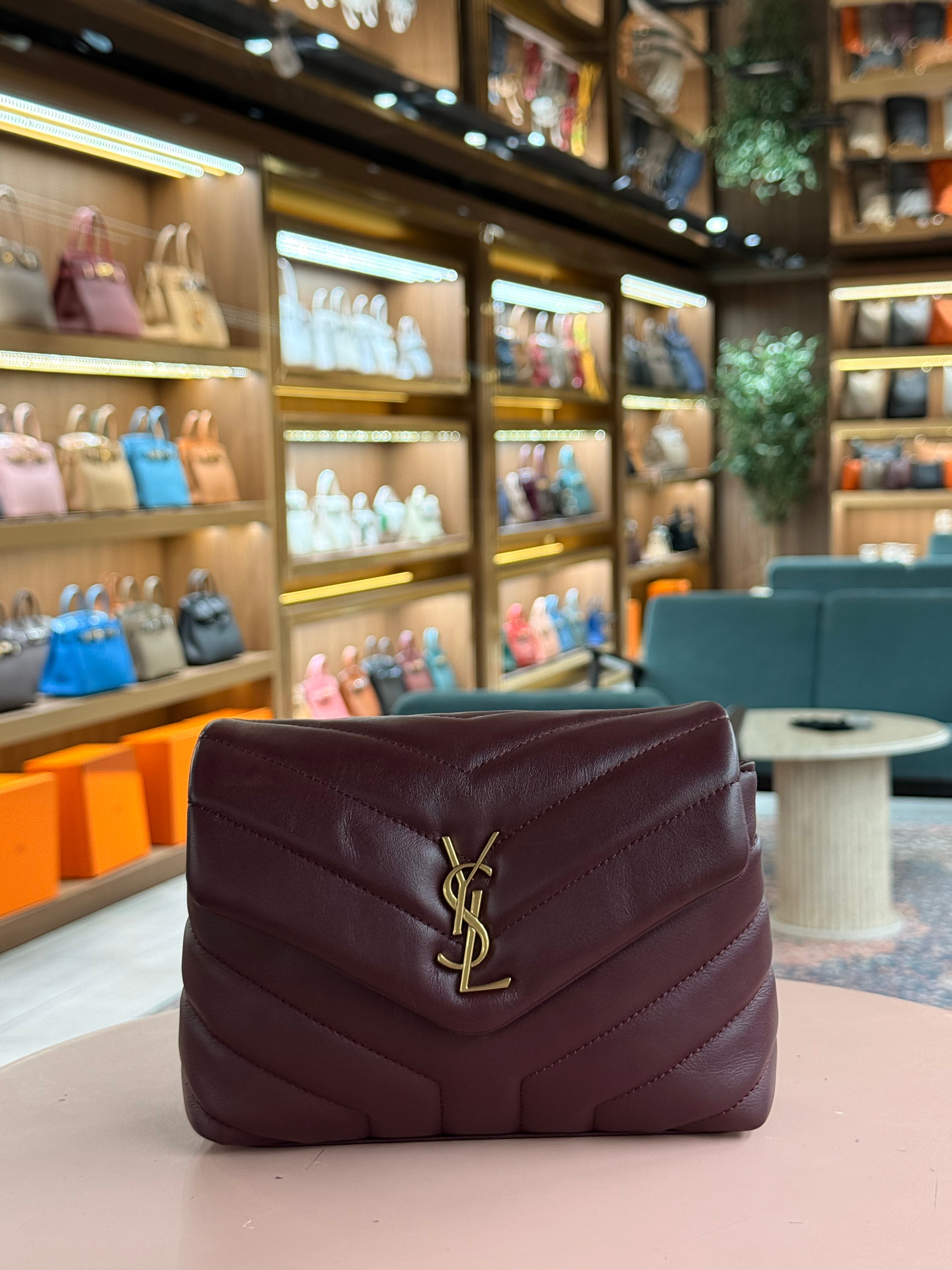 YSL | Lou Lou Toy – Leather – Burgundy – Gold Hardware