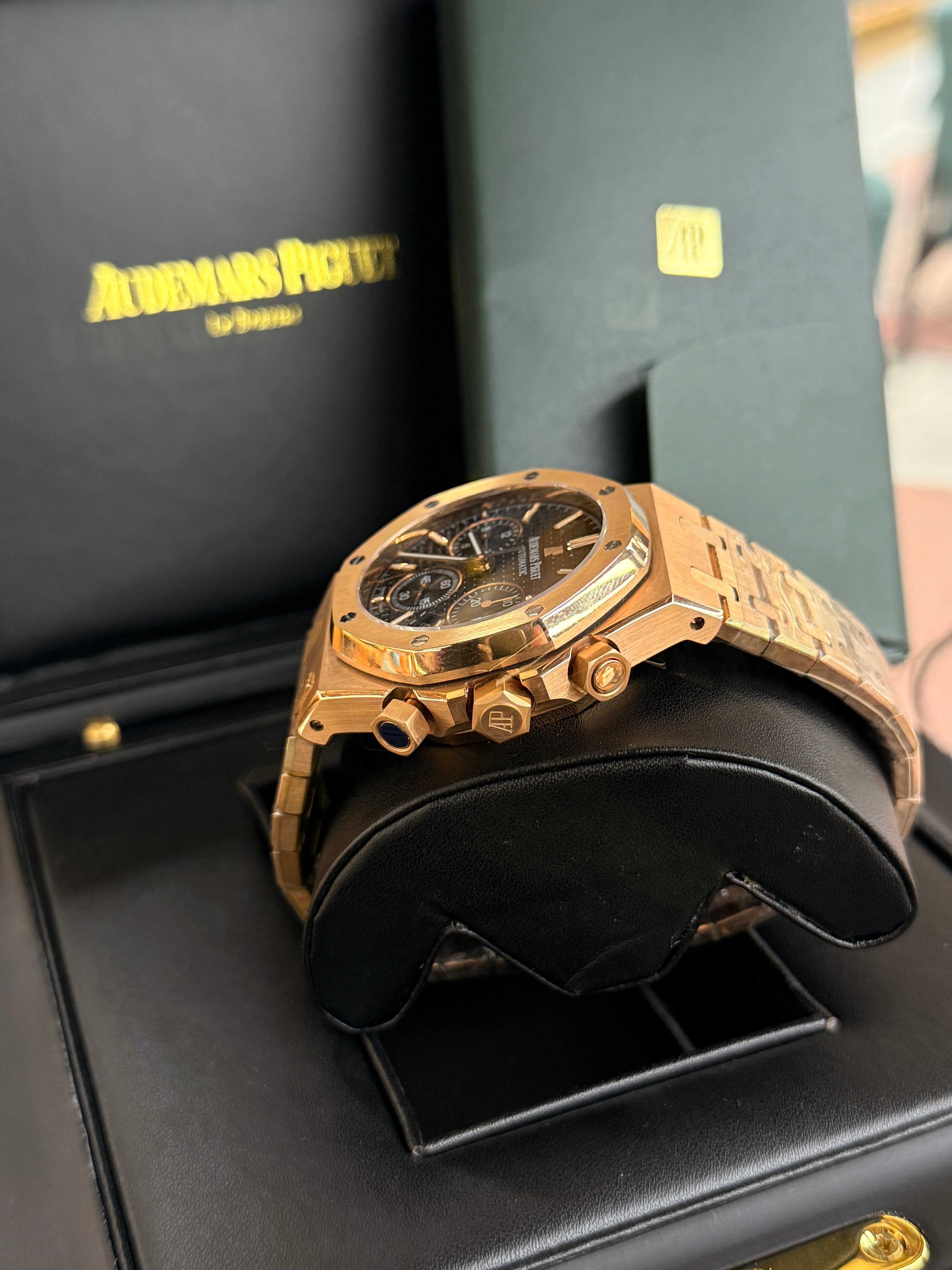 Audemars Piguet | Royal Oak Chronograph – Stainless Steel – Black – Rose Gold