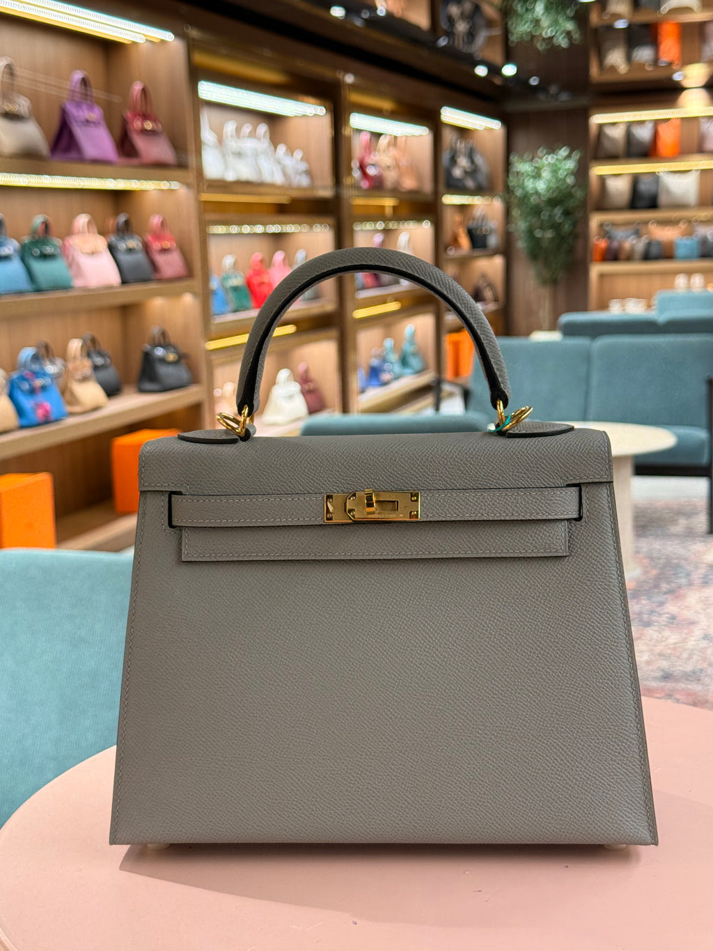 Hermes | Kelly (25) – Epsom – Etoupe – Gold Hardware