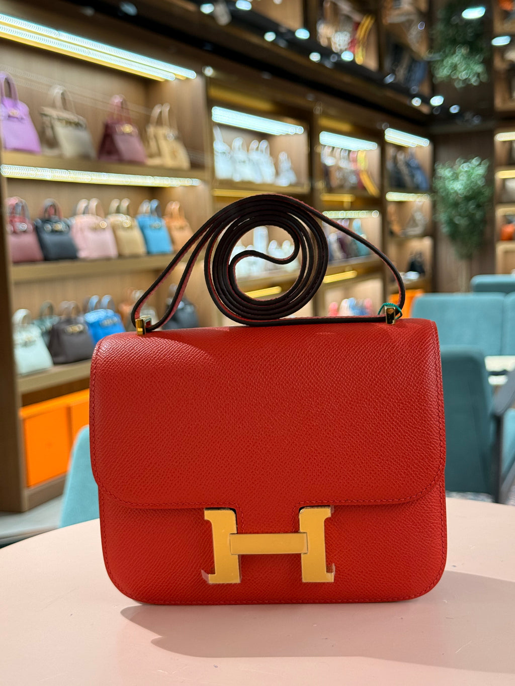 Hermes | Constance (18) – Epsom – Rouge H – Gold Hardware