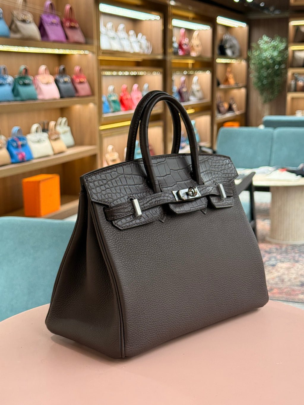 Hermes | Birkin (25) – Togo – Etoupe – Palladium Hardware