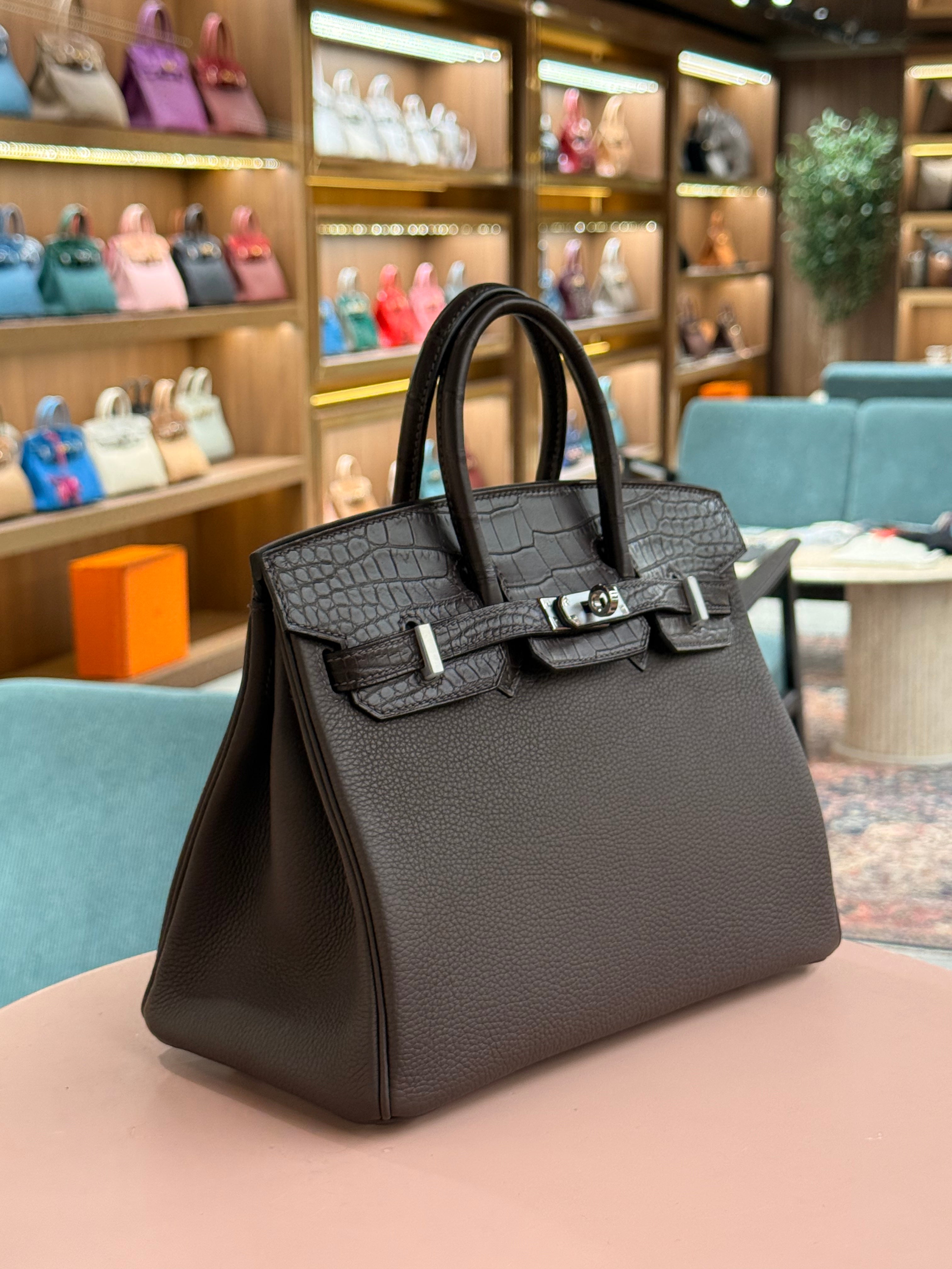 Hermes | Birkin (25) – Togo – Etoupe – Palladium Hardware