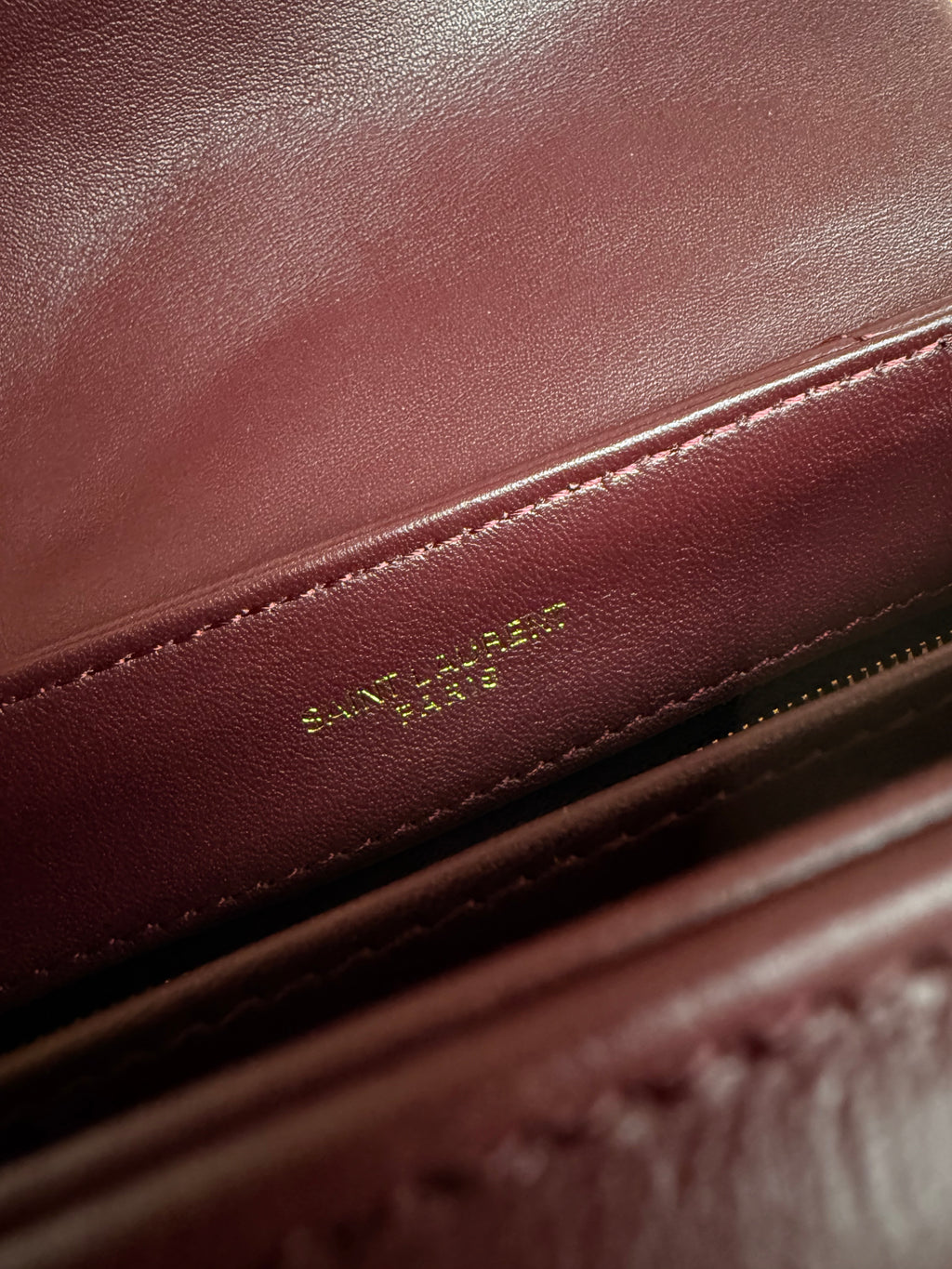 YSL | Lou Lou Toy – Leather – Burgundy – Gold Hardware