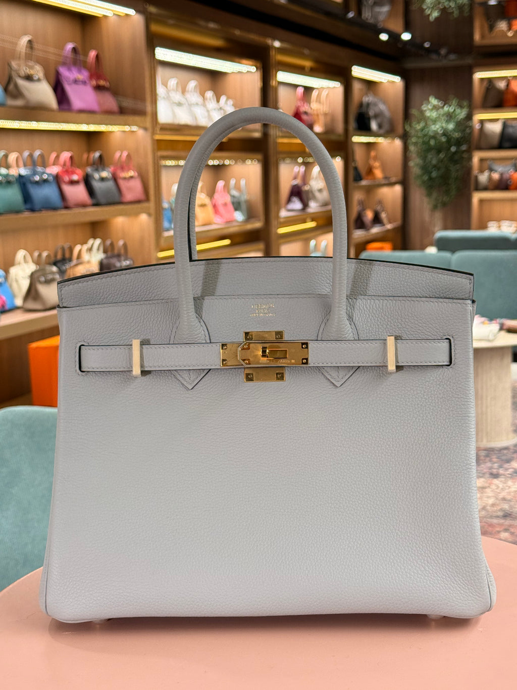 Hermes | Birkin (30) – Togo – Bleu Glacier – Gold Hardware