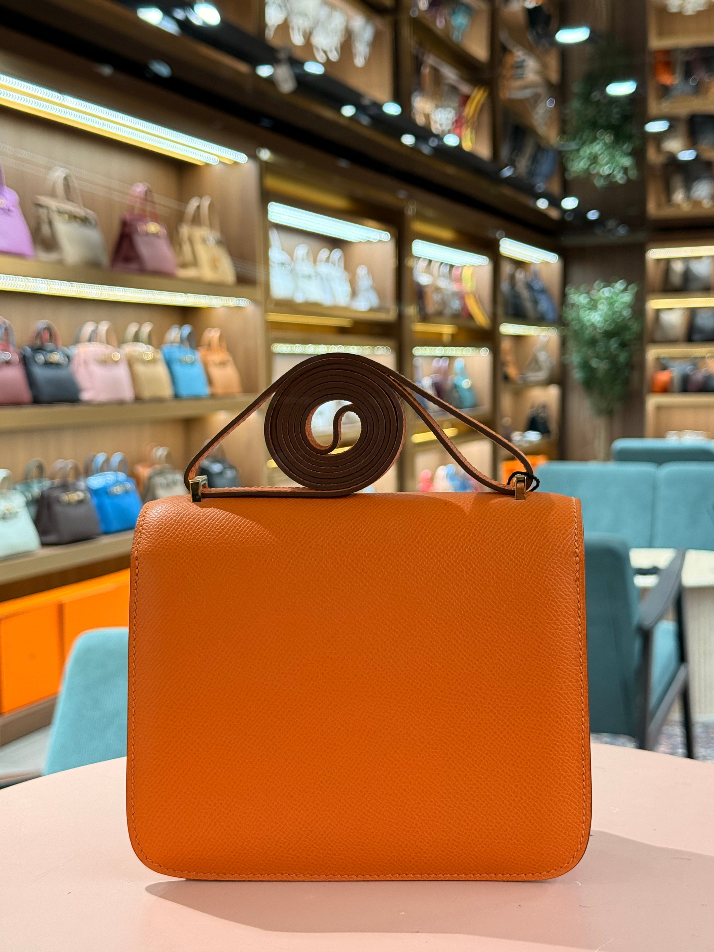 Hermes | Constance (18) – Epsom – Orange – Gold Hardware