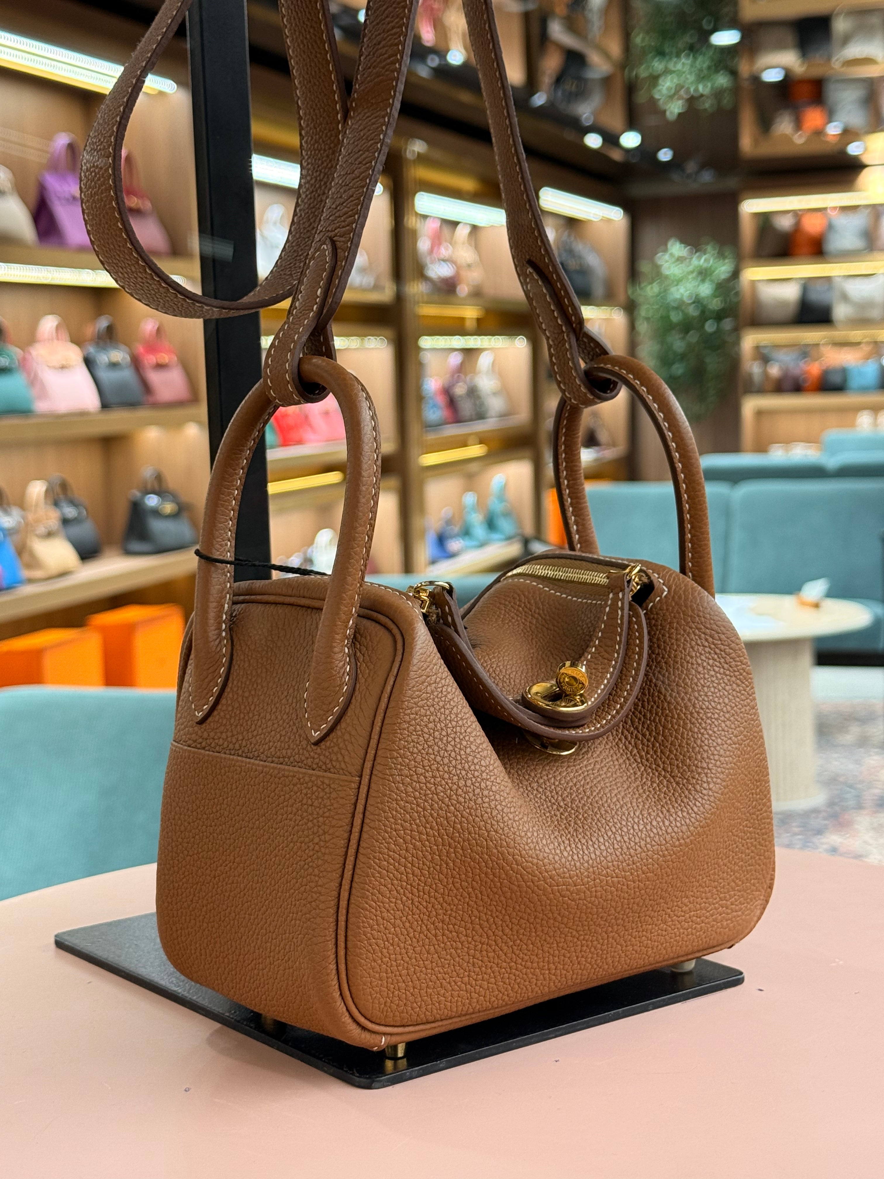 Hermes | Lindy – Togo – Brown – Gold Hardware