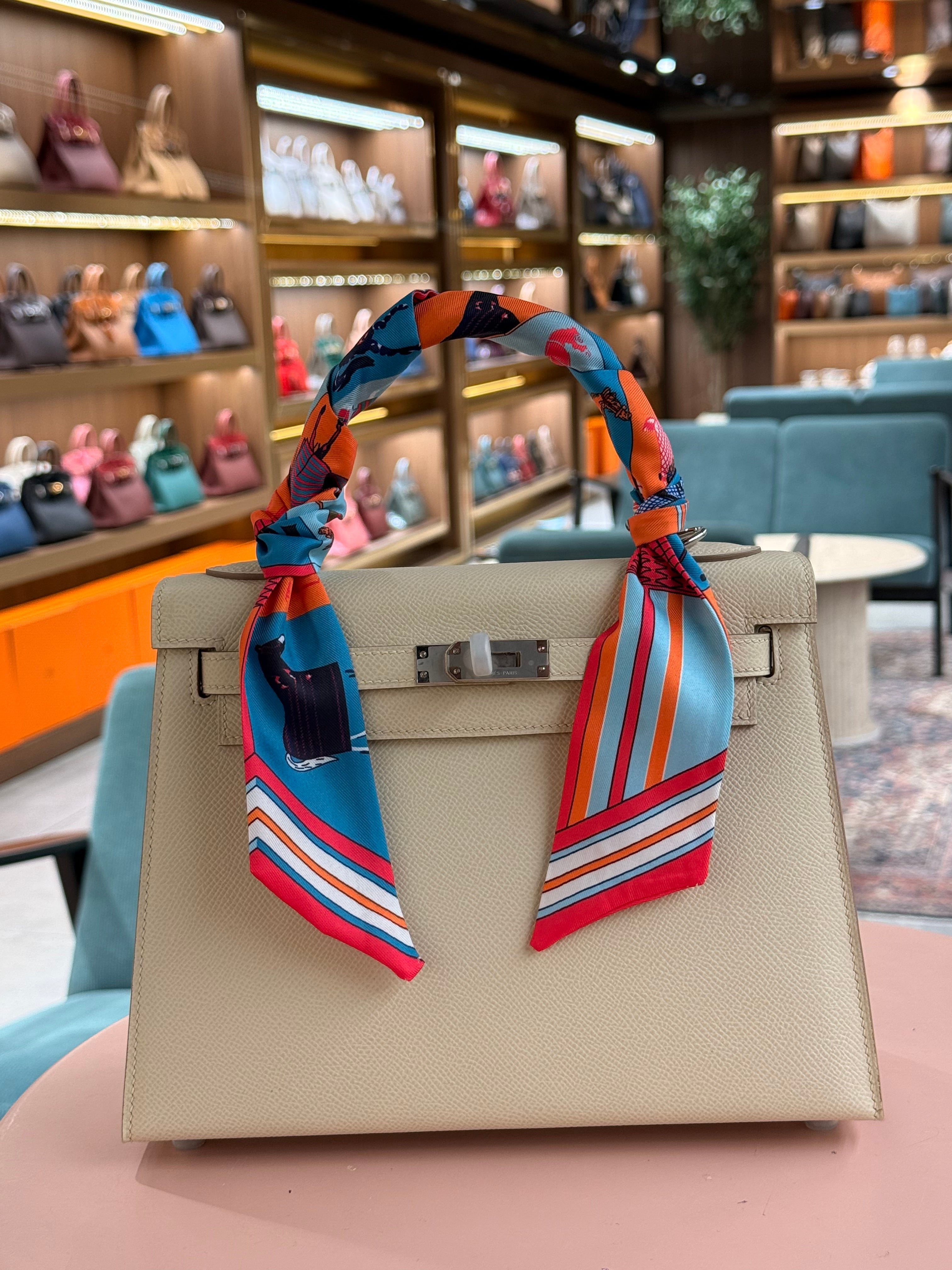 Hermes | Kelly (25) – Epsom – Cream – Palladium Hardware