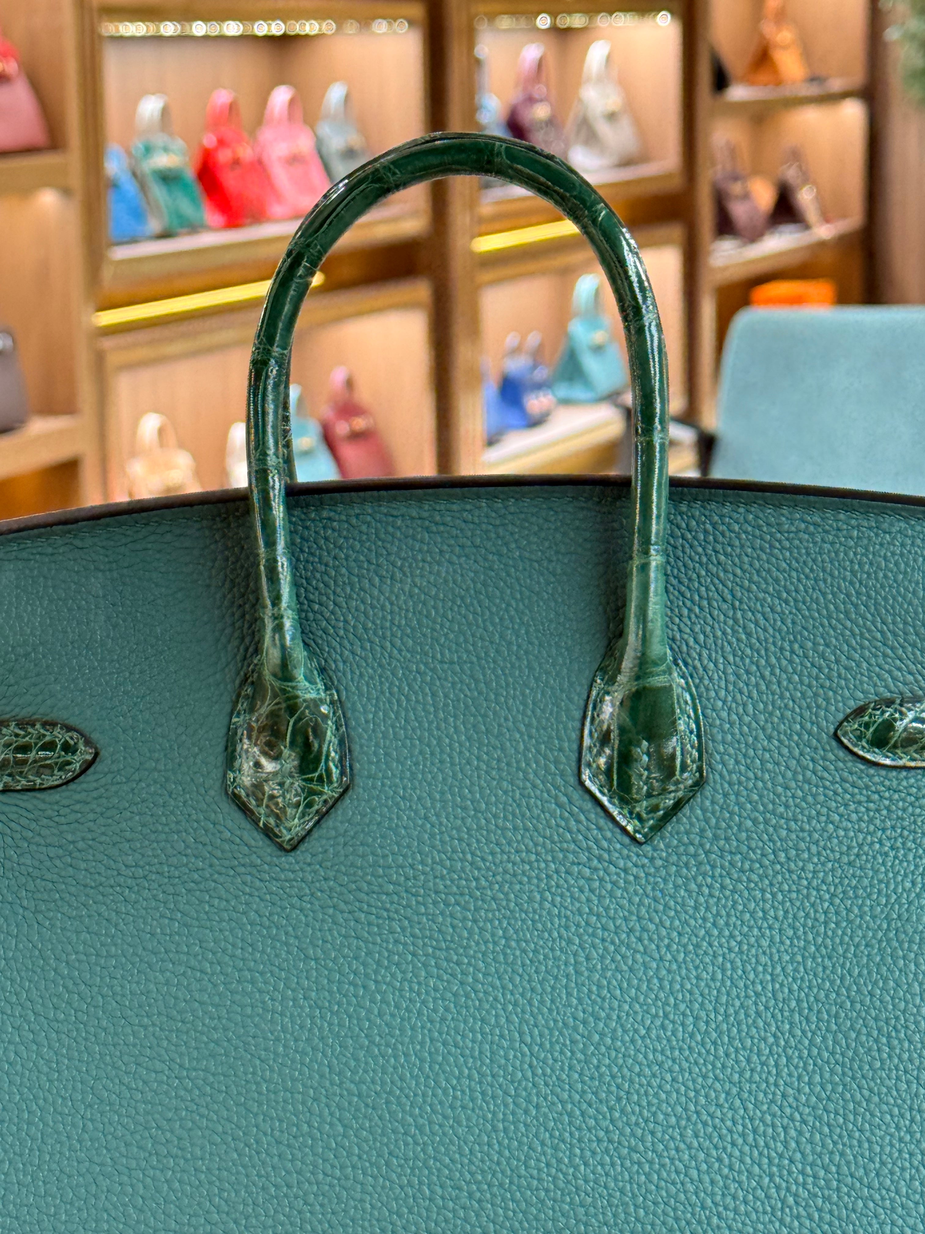Hermes | Birkin Touch (25) – Togo – Vert Cypress – Palladium Hardware