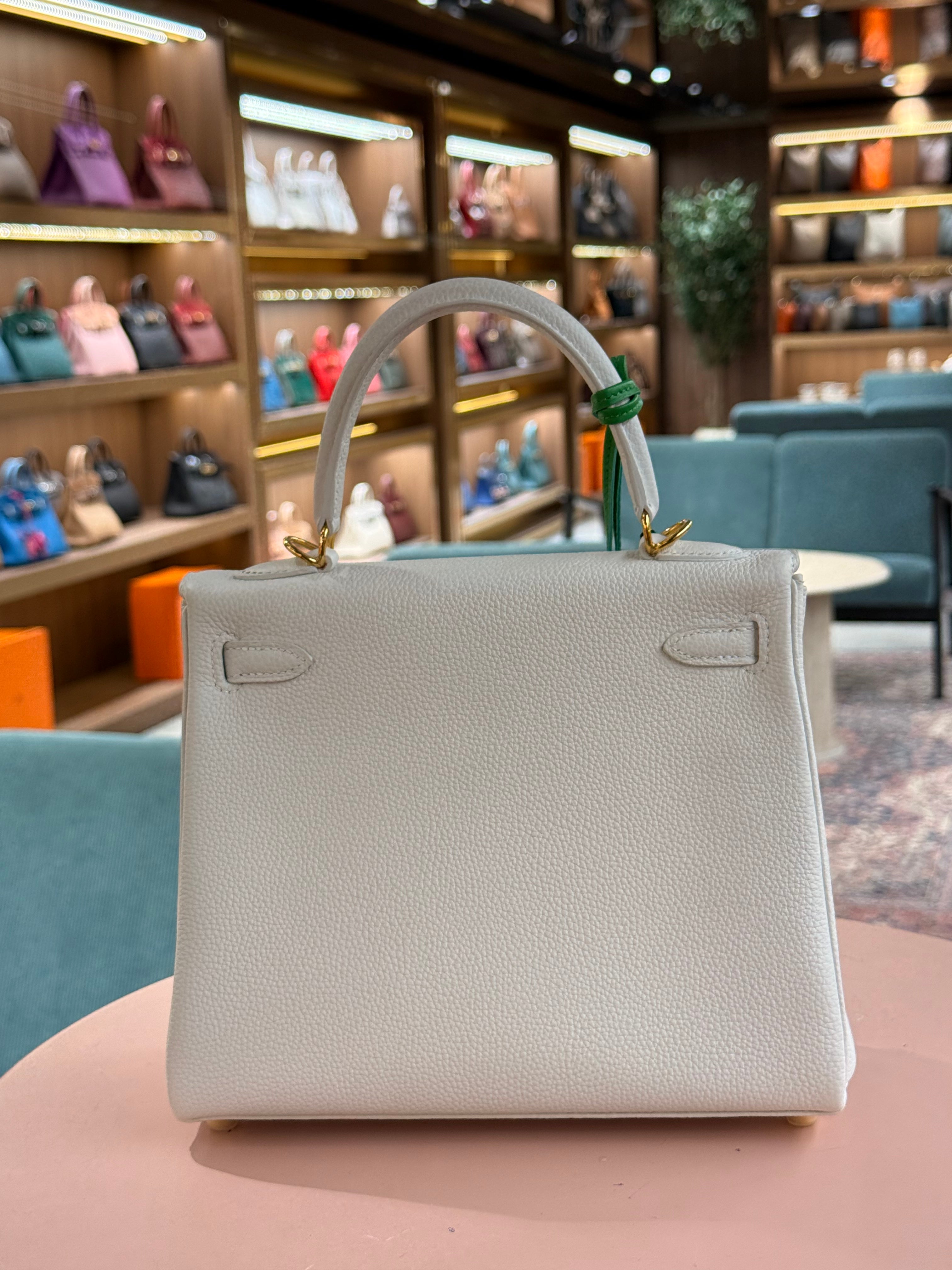 Hermes | Kelly (25) – Epsom – Blanc – Gold Hardware