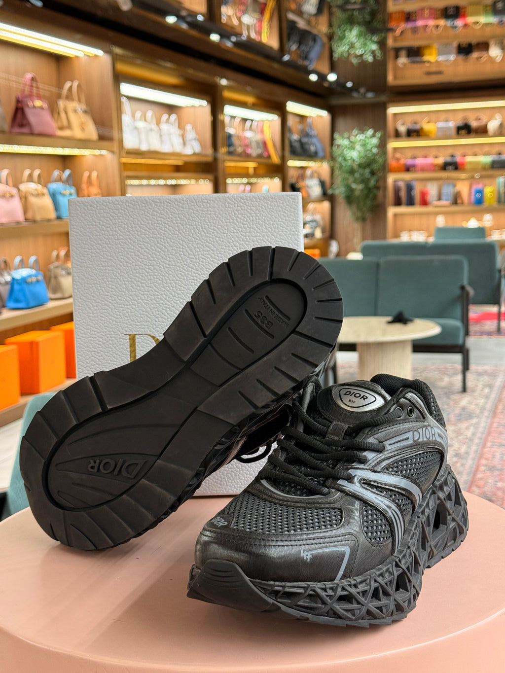 Dior | B35-NXXT-Sneaker – Mesh – Black – Silver Hardware