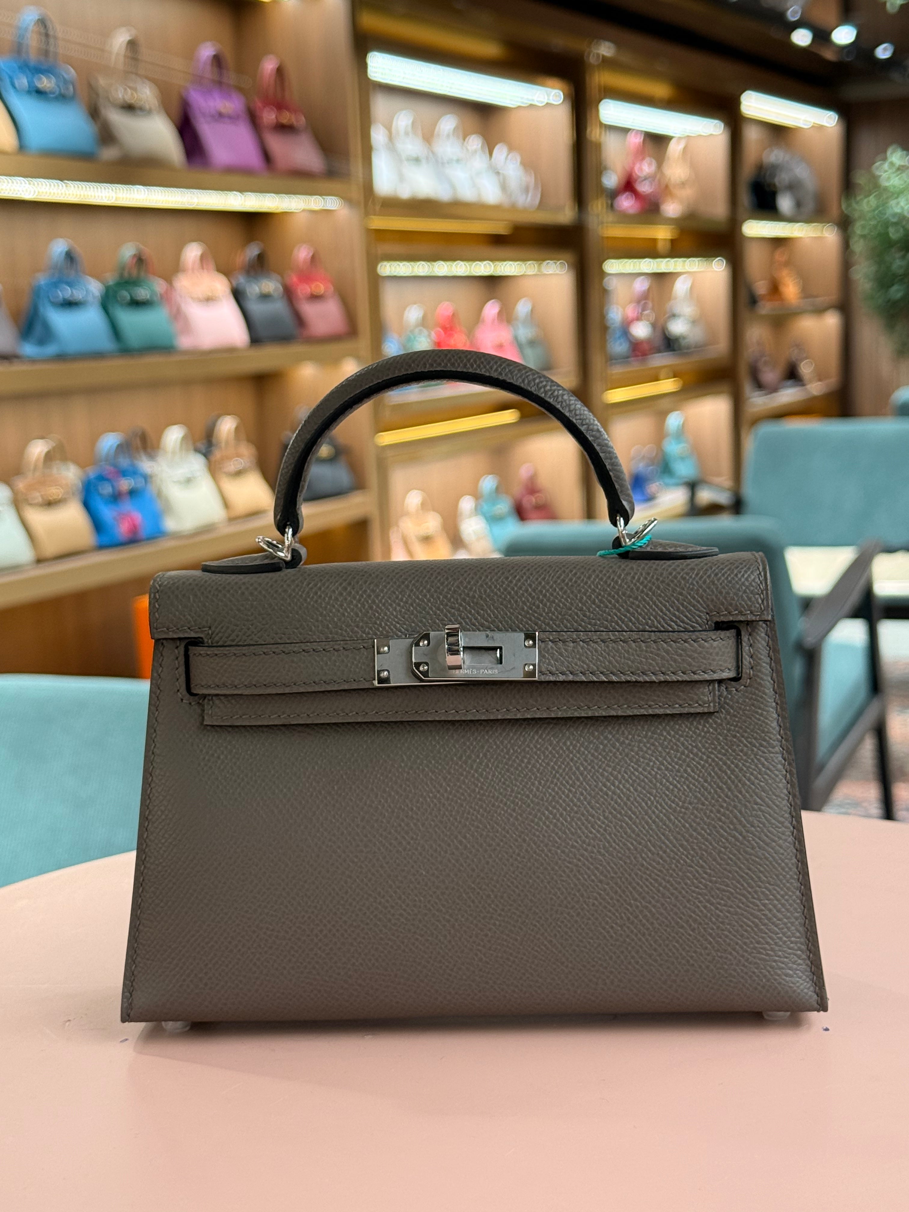 Hermes | Kelly (Mini) – Epsom – Etoupe – Palladium Hardware