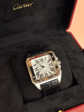 Cartier | Santos Man Watch – Stainless Steel – Silver – Silver Hardware