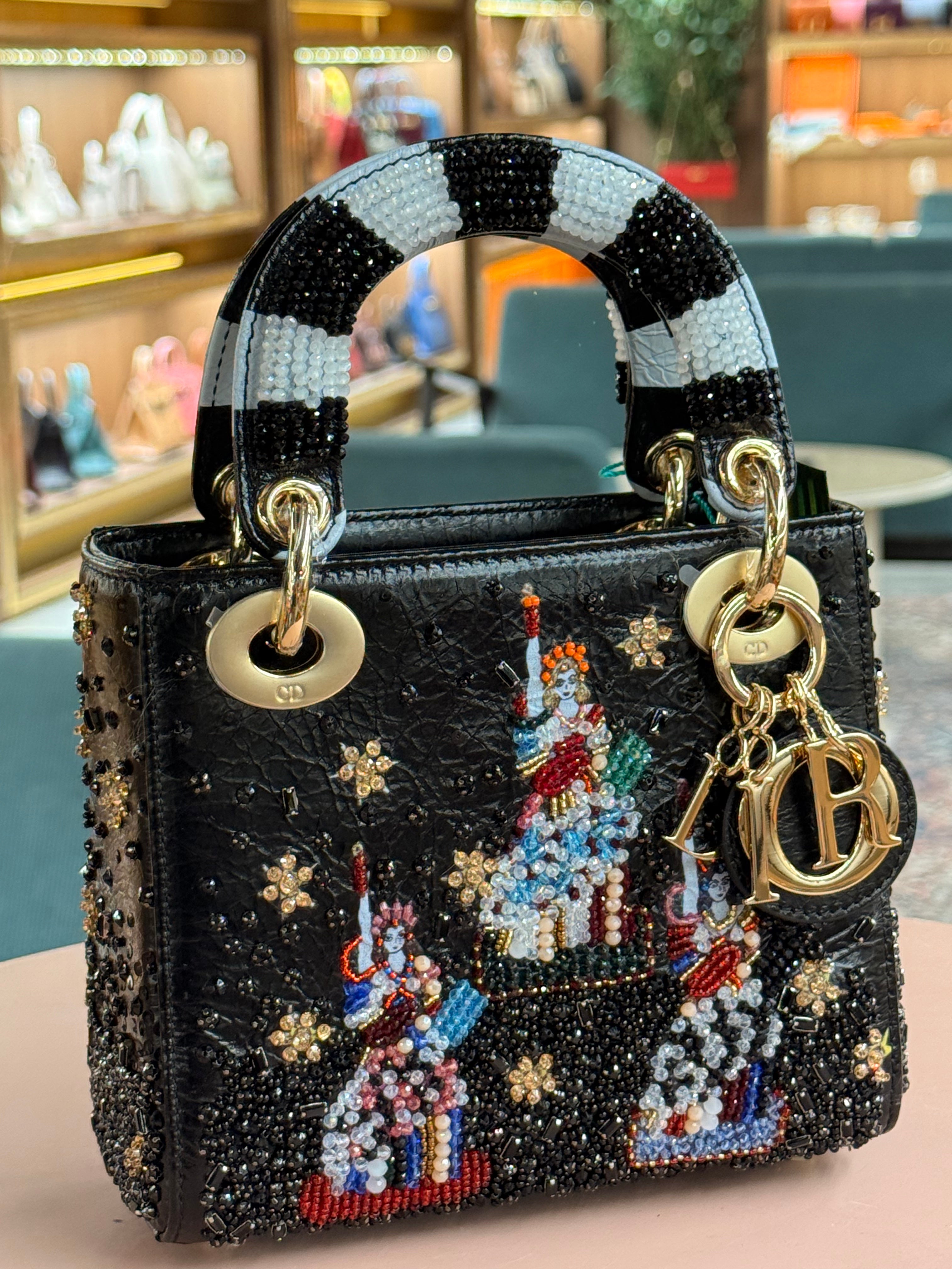 Dior | Lady Dior – Leather – Black – Gold Hardware