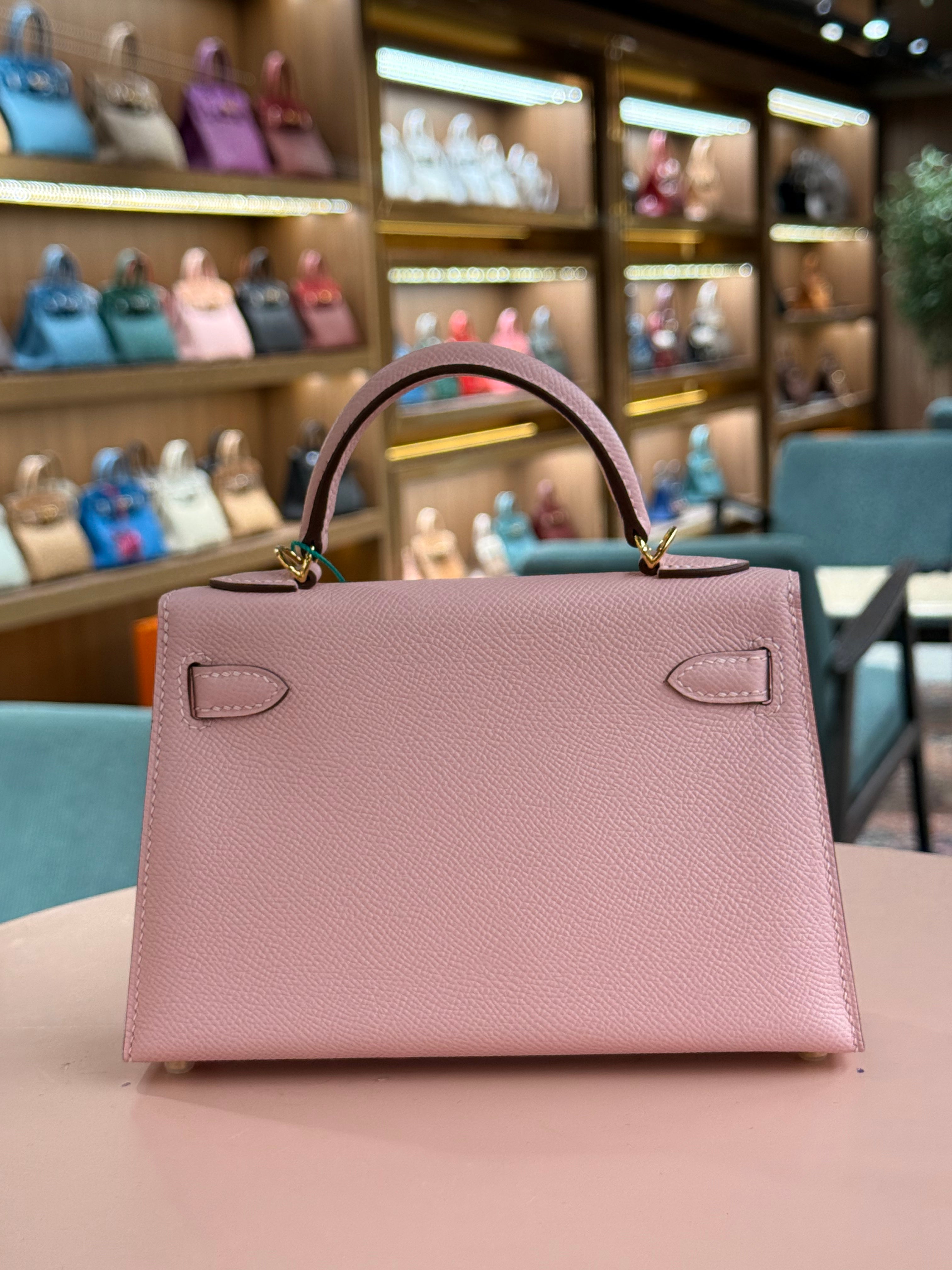 Hermes | Kelly (Mini) – Epsom – Rose Poudre – Gold Hardware