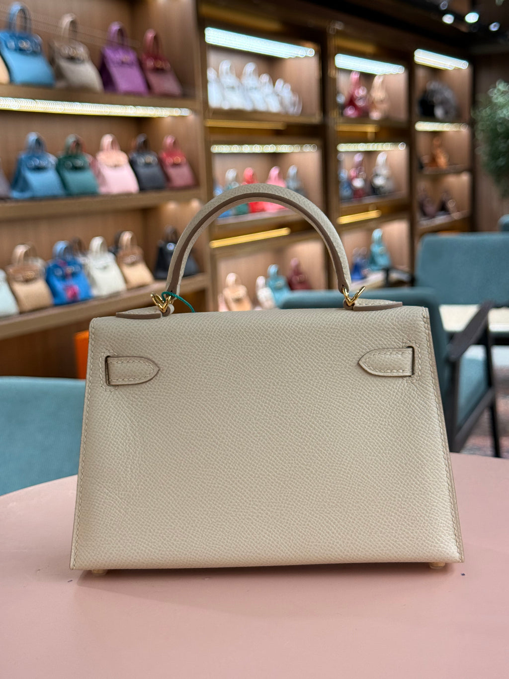 Hermes | Kelly (Mini) – Epsom – Creme – Gold Hardware