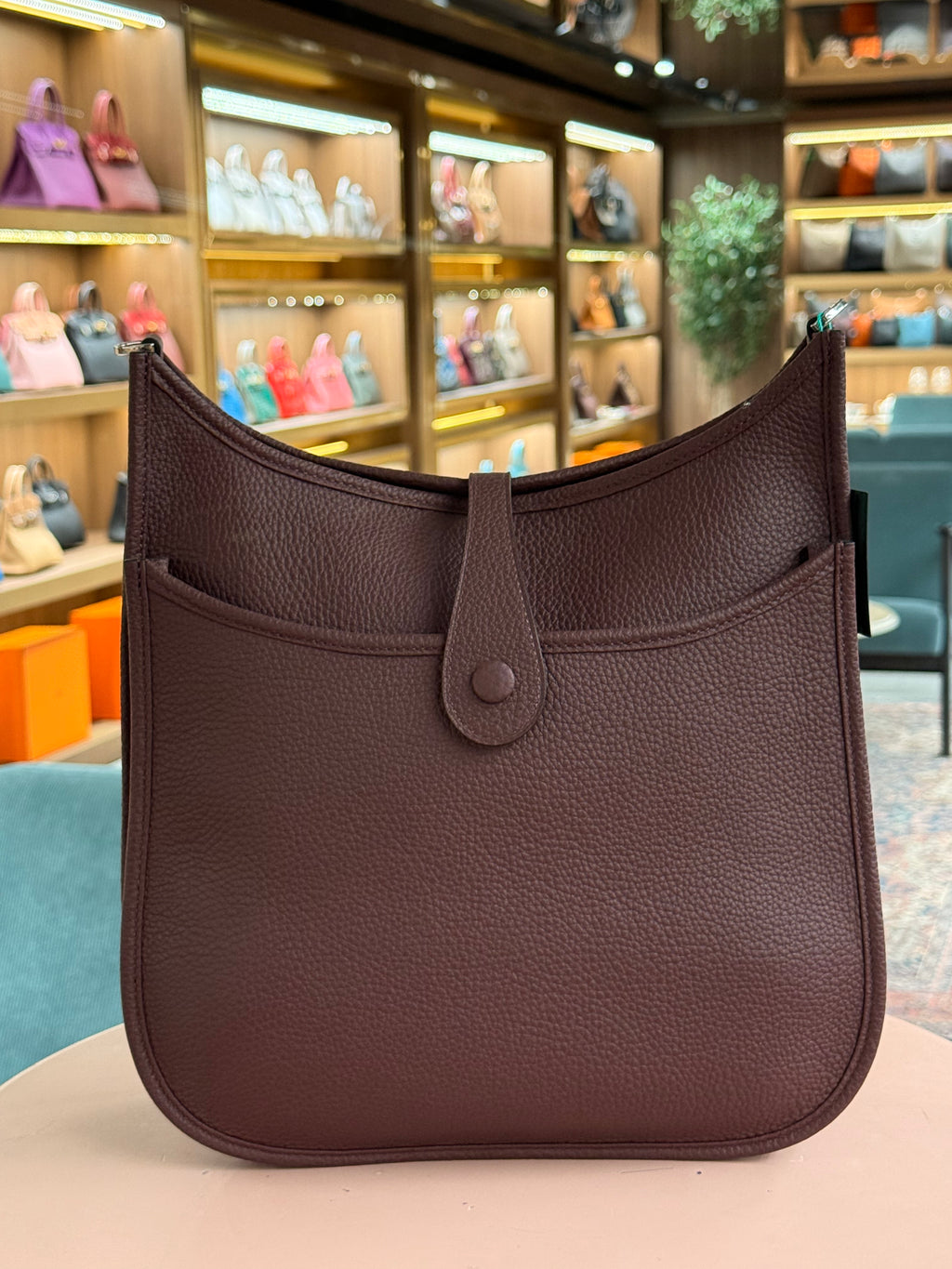 Hermes | Evelyne (Large) – Epsom – Bordeaux – Palladium Hardware