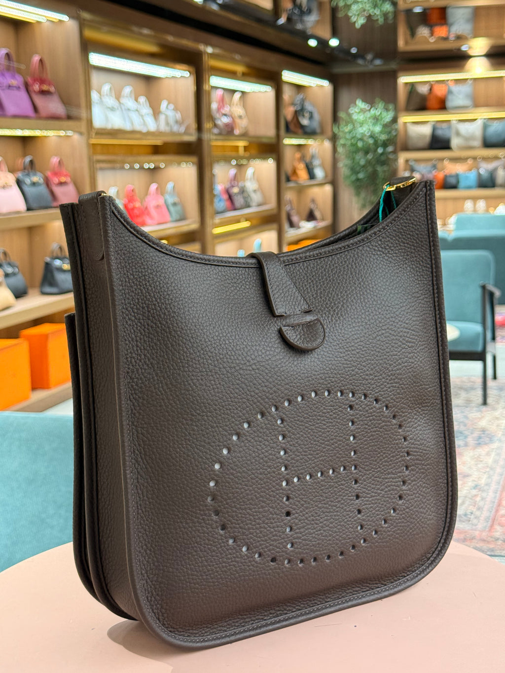Hermes | Evelyne (Large) – Epsom – Etoupe – Gold Hardware