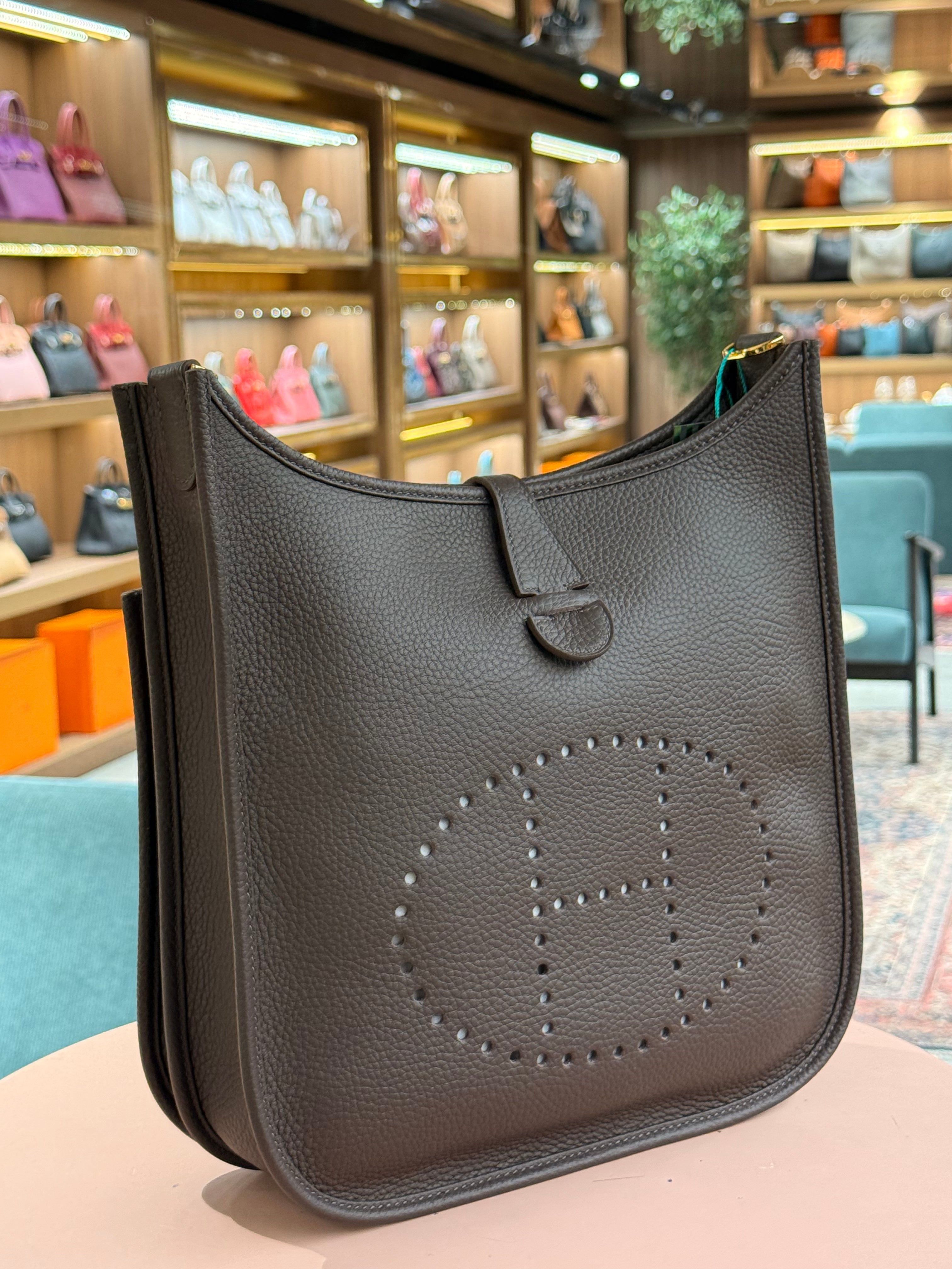 Hermes | Evelyne (Large) – Epsom – Etoupe – Gold Hardware