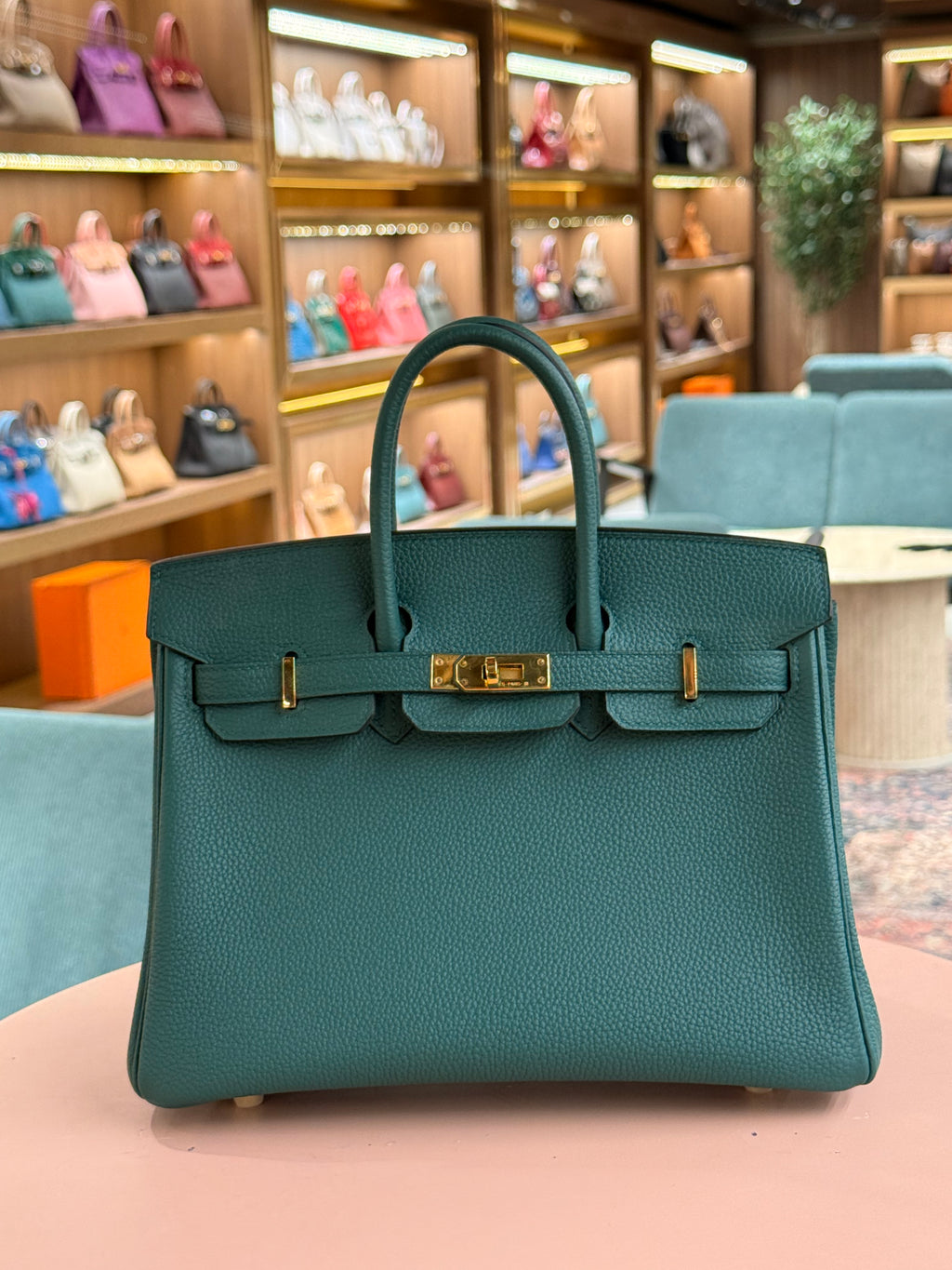 Hermes | Birkin (25) – Togo – Bleu Canard – Gold Hardware
