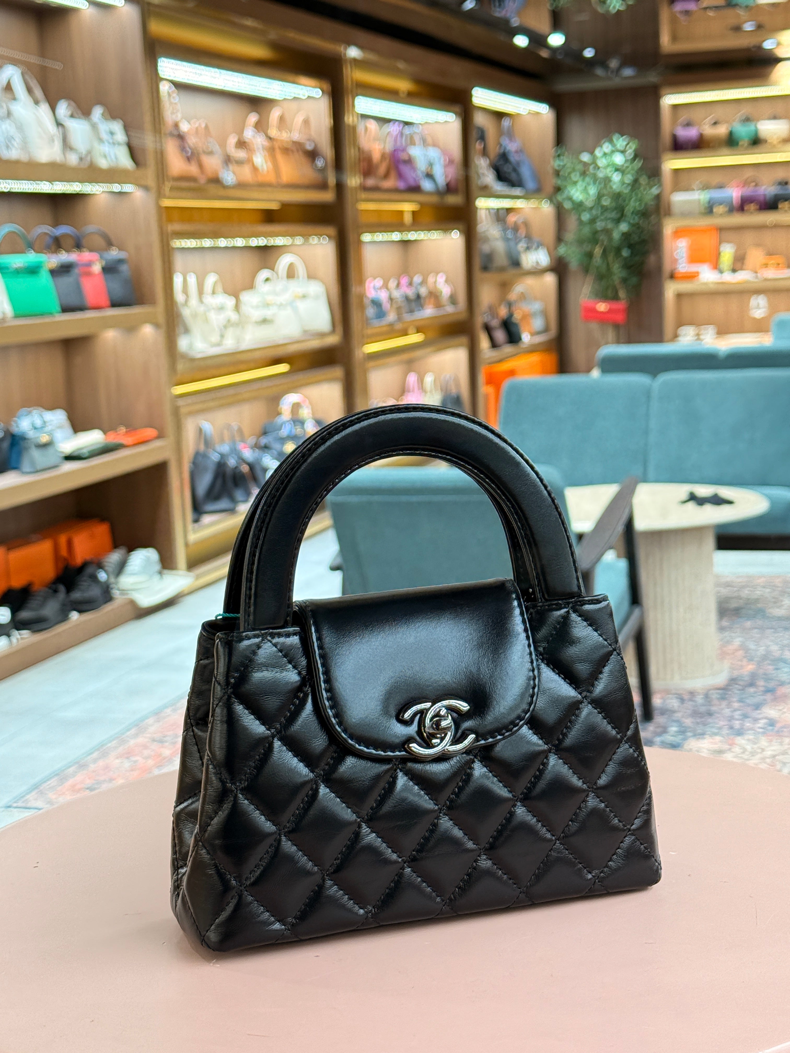 Chanel | Coco Handle Bag – Lambskin – Black – Silver Hardware