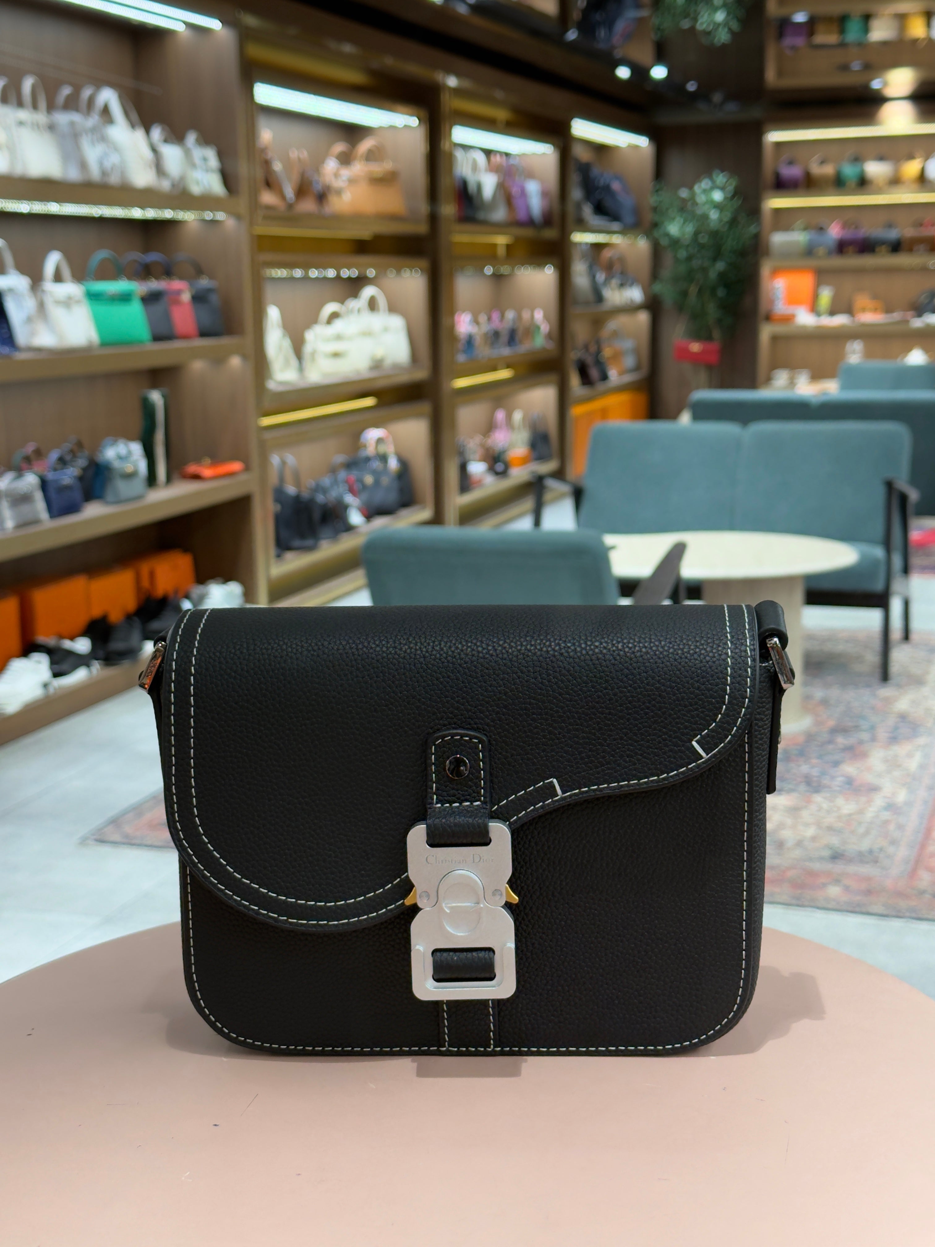 Dior | Saddle Bag (20) – Leather – Black – Silver Hardware