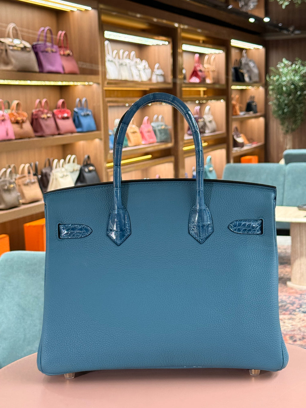 Hermes | Birkin (30) – Togo – Bleu Brume – Gold Hardware