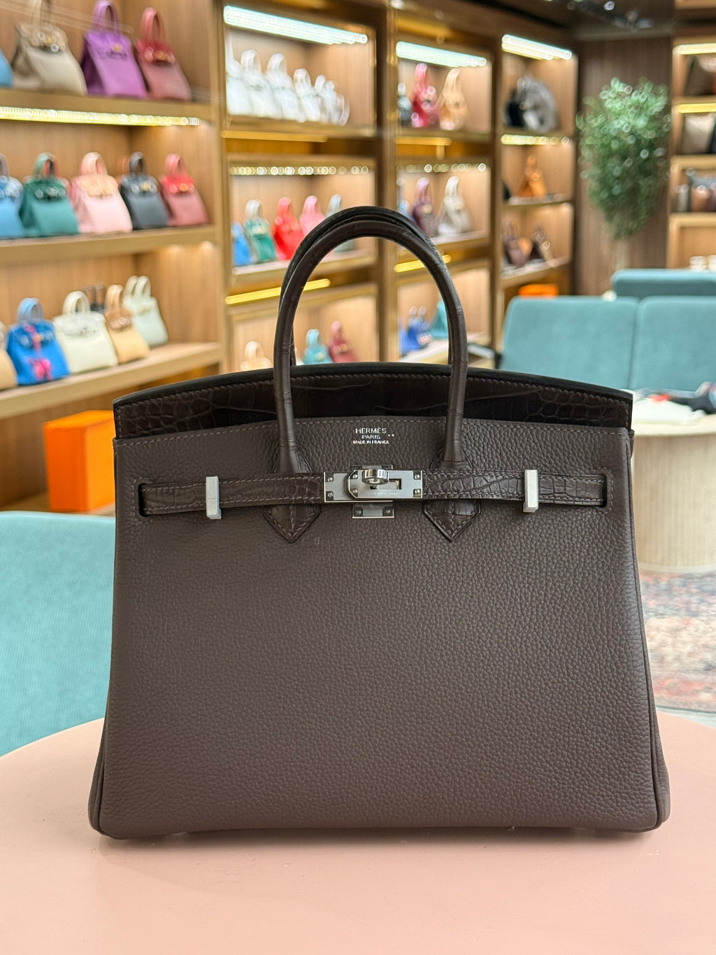 Hermes | Birkin (25) – Togo – Etoupe – Palladium Hardware