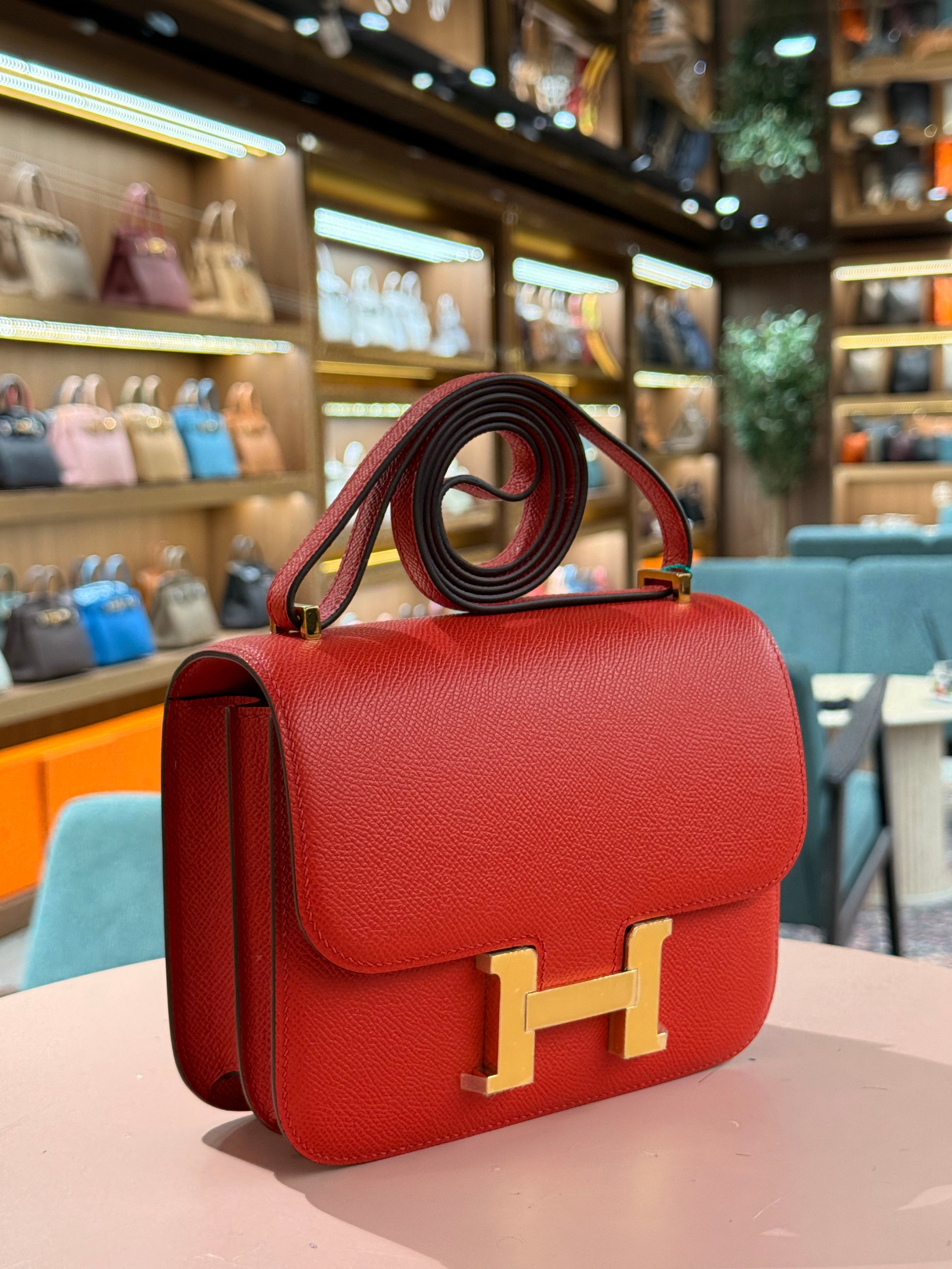 Hermes | Constance (18) – Epsom – Rouge H – Gold Hardware