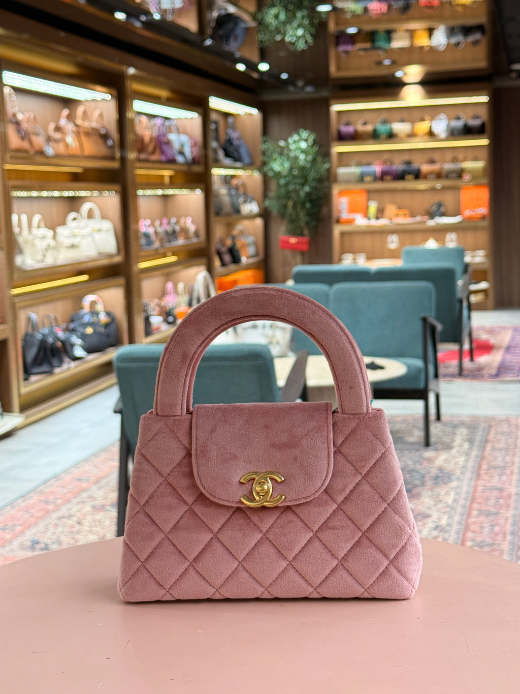 Chanel | Coco Handle Bag – Suede – Rose Poudre – Gold Hardware