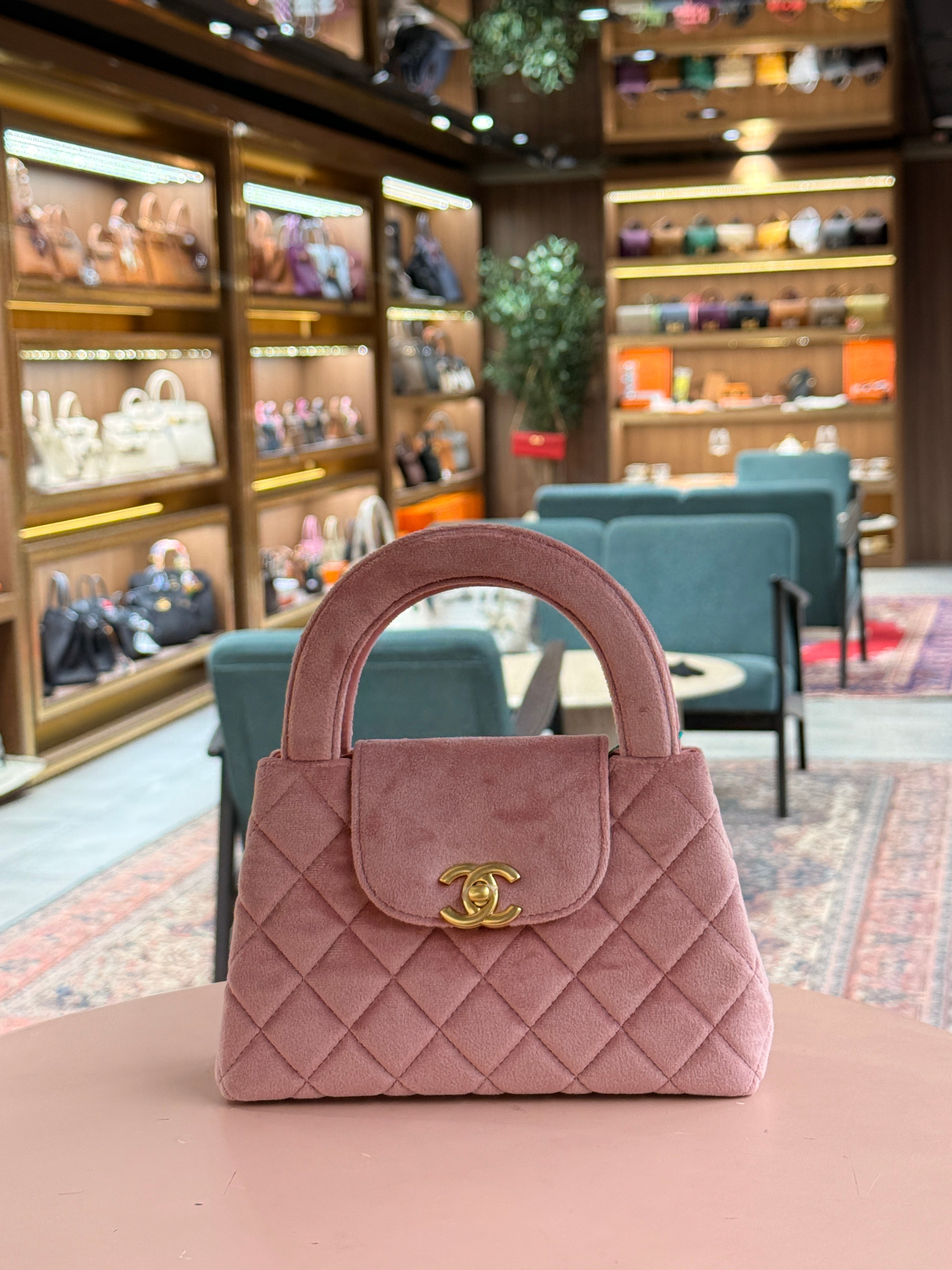 Chanel | Coco Handle Bag – Suede – Rose Poudre – Gold Hardware