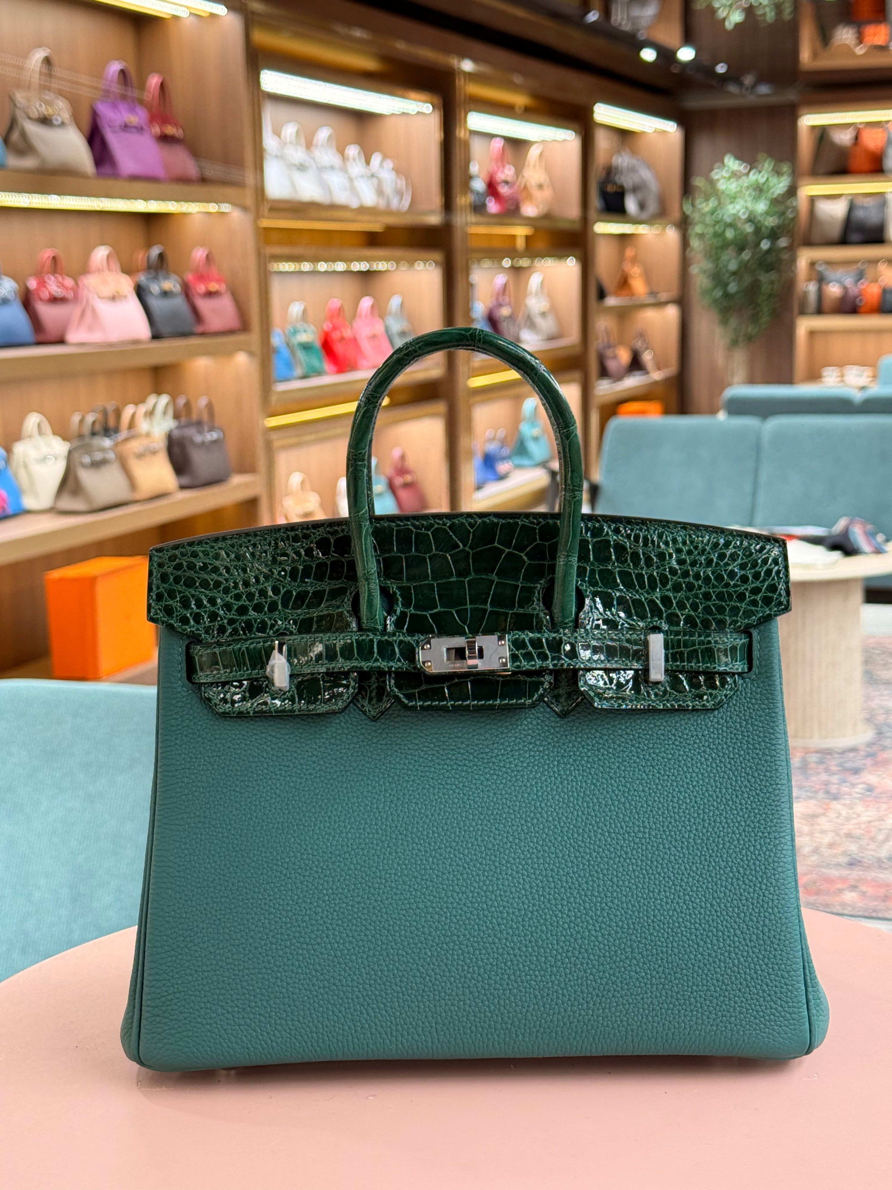 Hermes | Birkin Touch (25) – Togo – Vert Cypress – Palladium Hardware