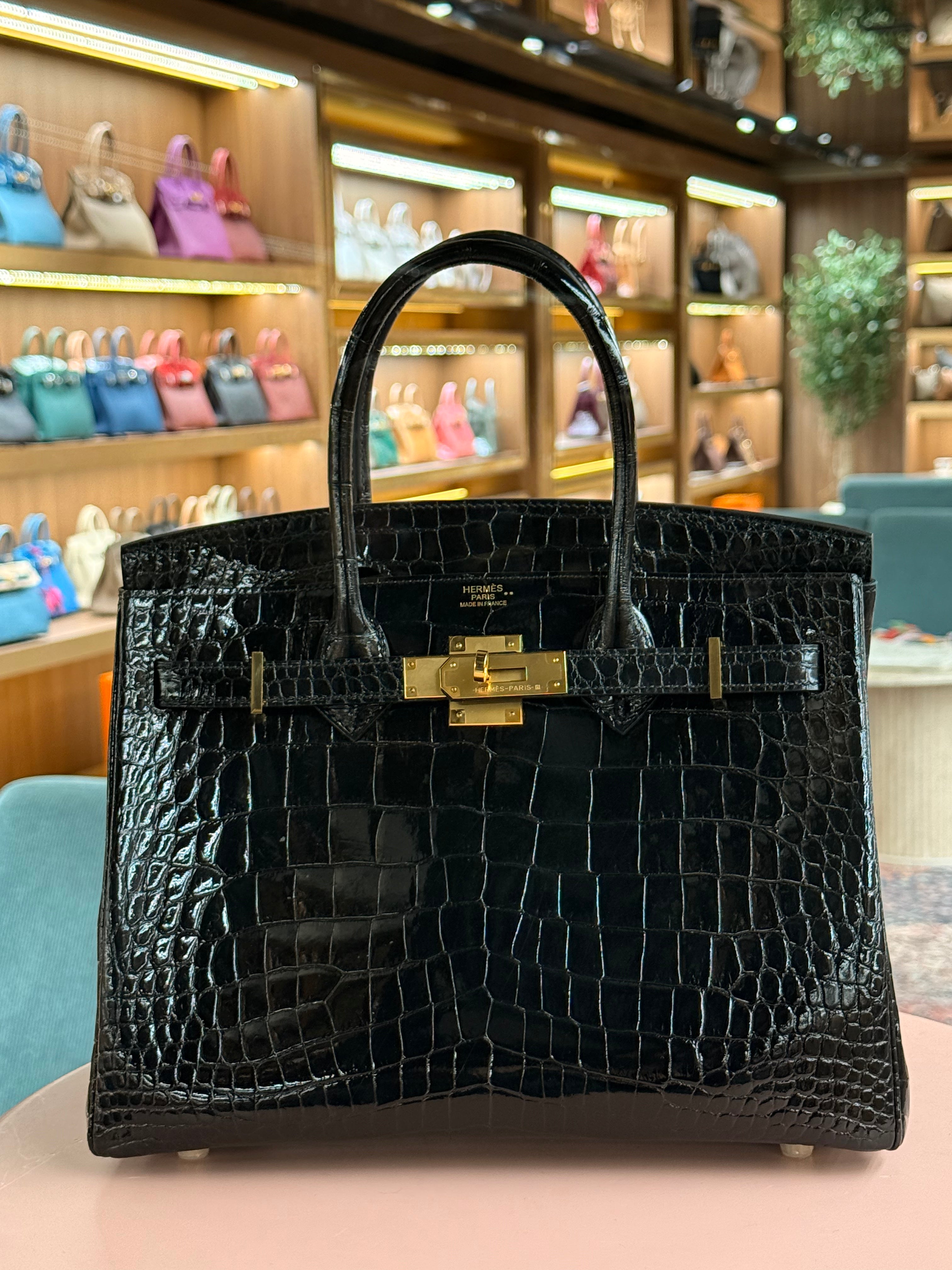 Hermes | Birkin (30) – Crocodile – Black – Gold Hardware