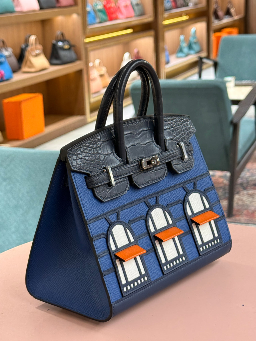 Hermes | Birkin (20) – Epsom – Bleu Nuit – Silver Hardware