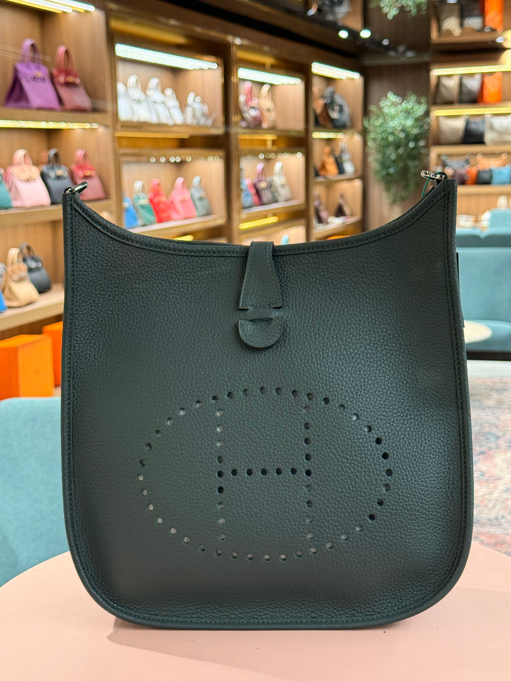 Hermes | Evelyne (Large) – Epsom – Black – Palladium Hardware