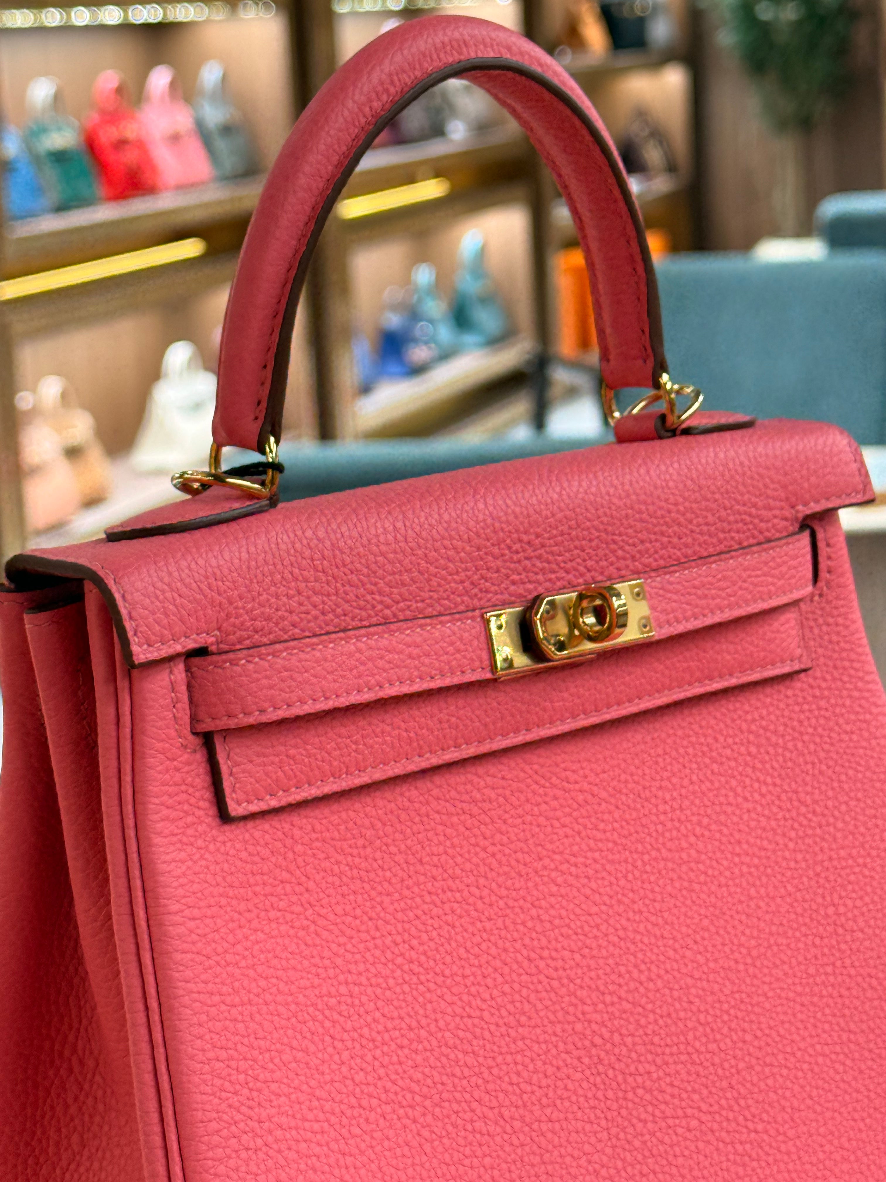 Hermes | Kelly (25) – Togo – Rose Jaipur – Gold Hardware