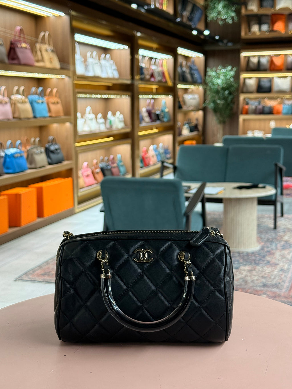 Chanel | Bowling Bag (Mini) – Lambskin – Black – Gold Hardware