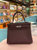 Hermes | Kelly (25) – Togo – Bordeaux – Palladium Hardware