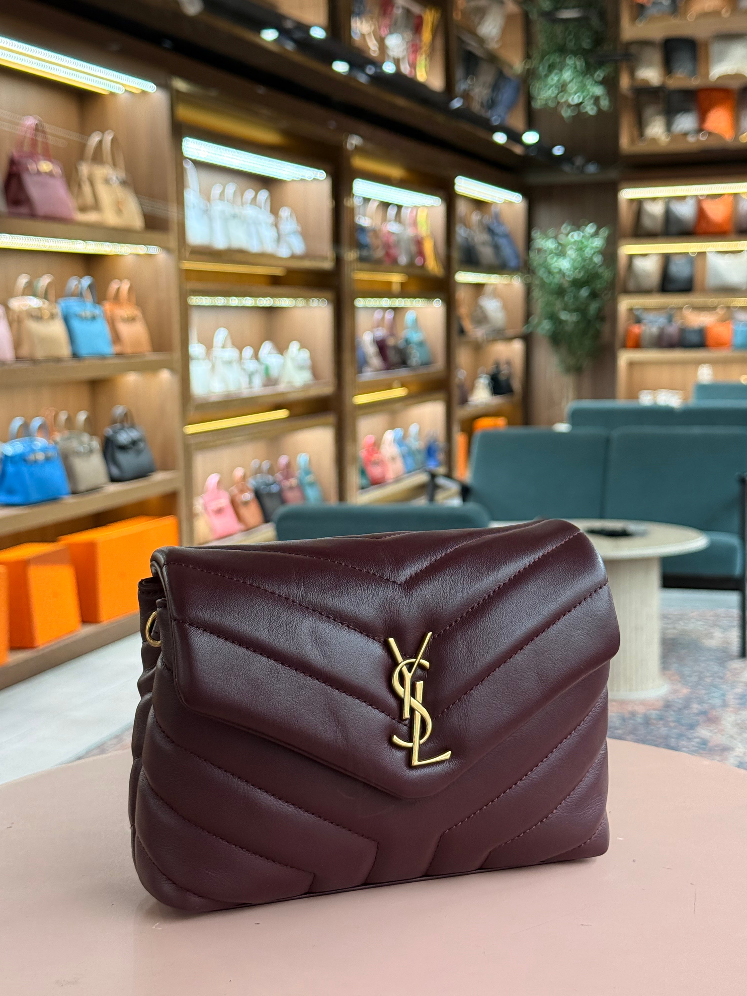 YSL | Lou Lou Toy – Leather – Burgundy – Gold Hardware