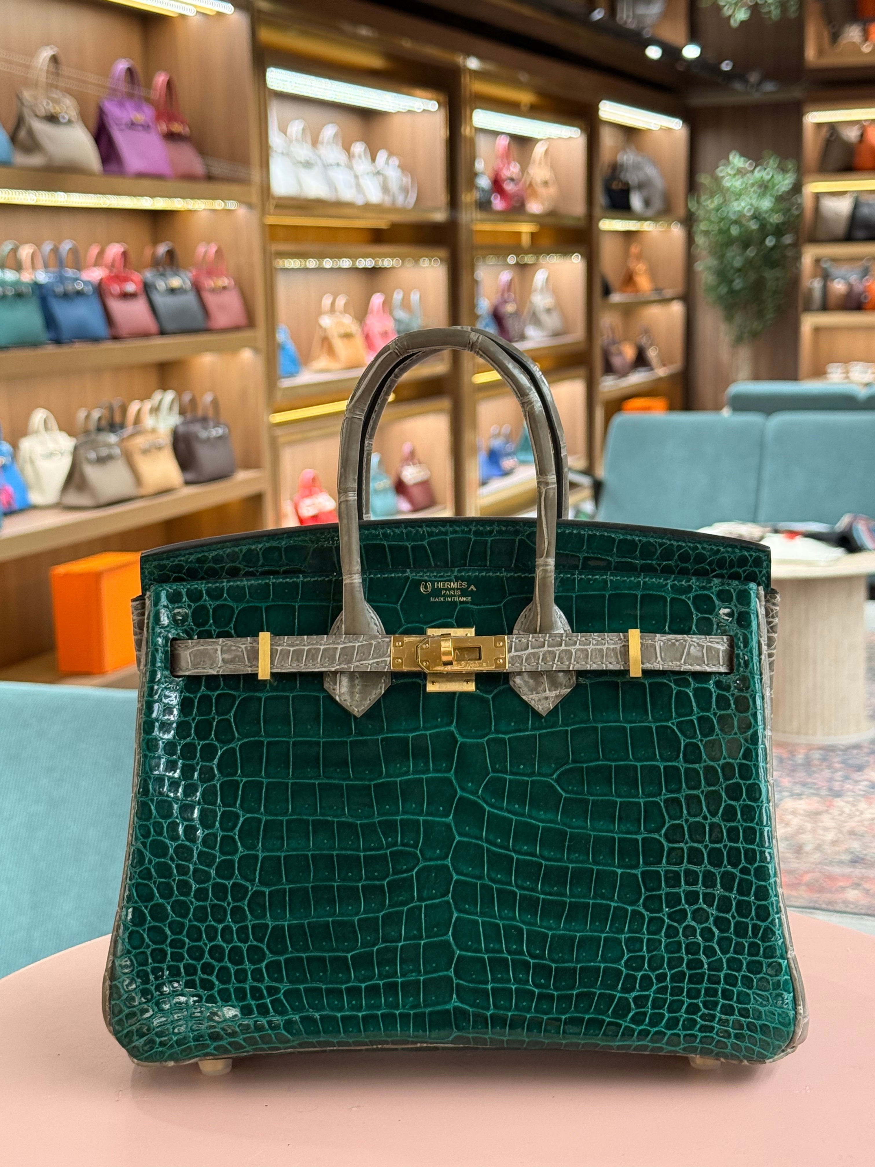 Hermes | Birkin (25) – Crocodile – Green – Gold Hardware