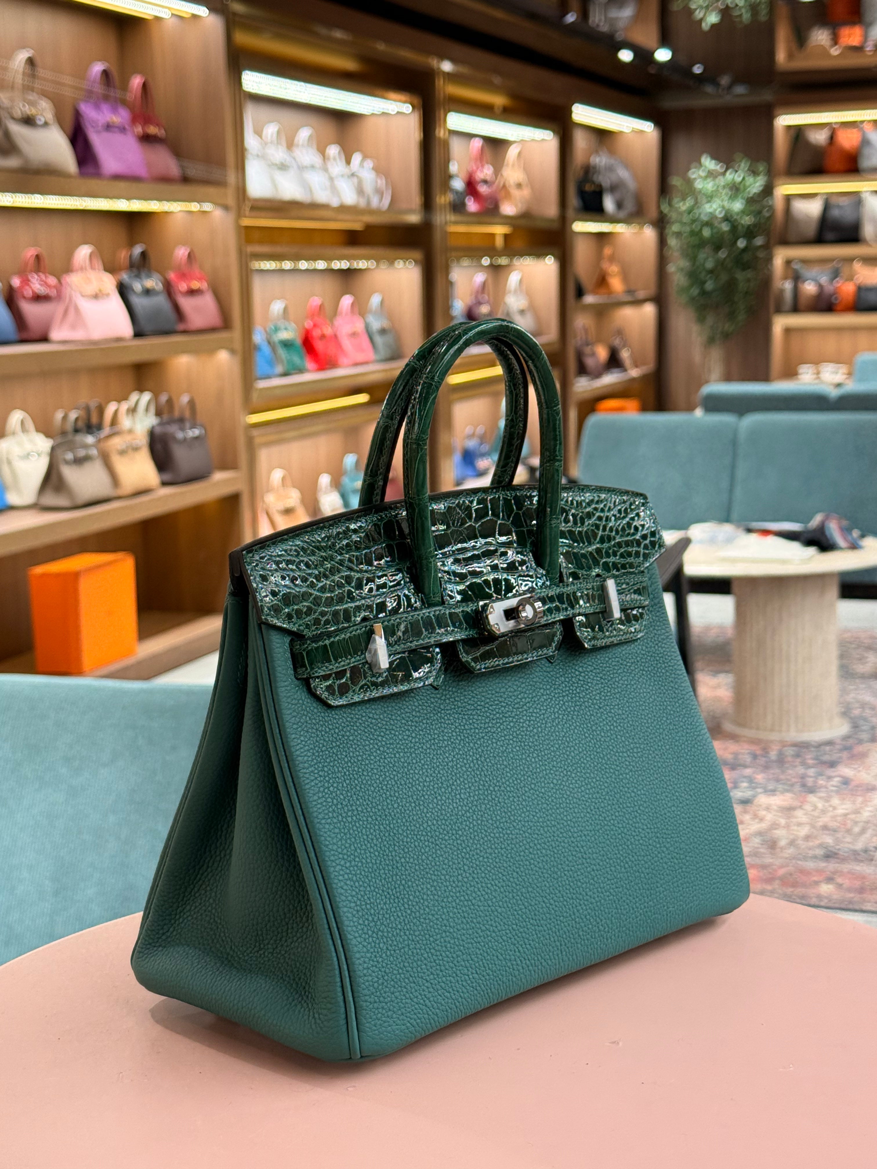 Hermes | Birkin Touch (25) – Togo – Vert Cypress – Palladium Hardware