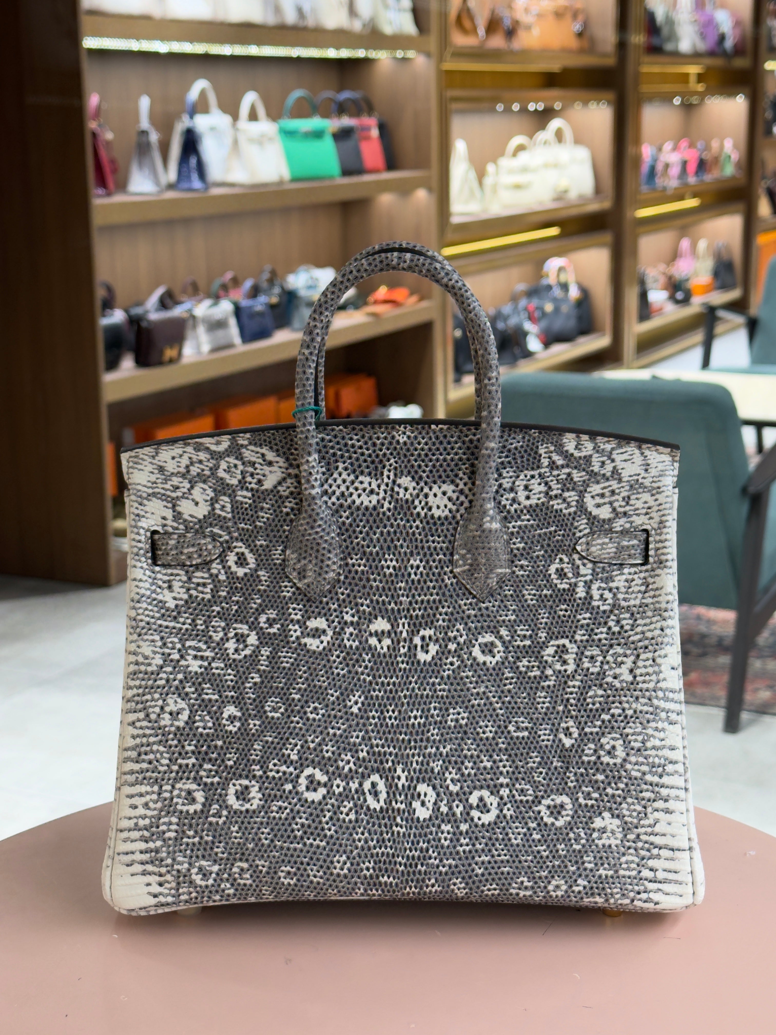 Hermes | Birkin (25) – Lizard – Grey – Gold Hardware