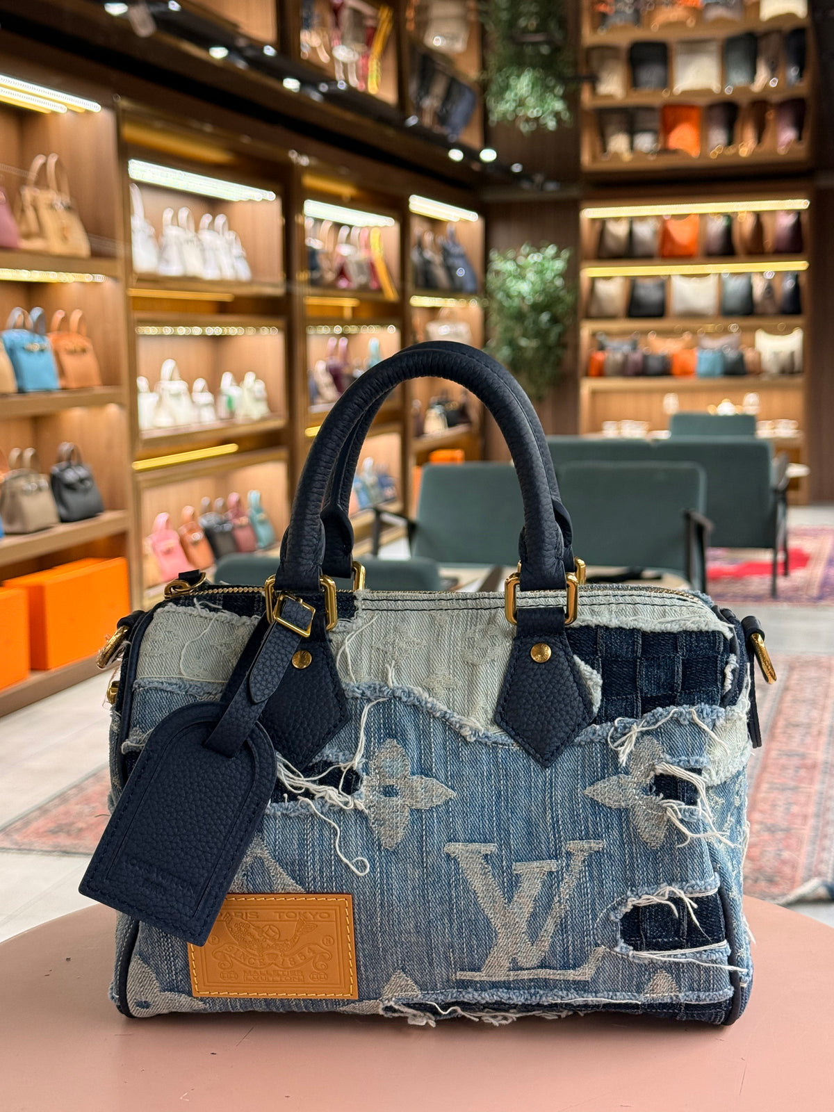 Louis Vuitton | Speedy (25) – Denim – Blue – Gold Hardware