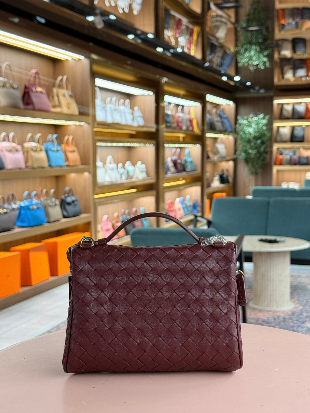 Bottega Veneta | Bang Bang Vanity – Leather – Bordeaux – Gold Hardware