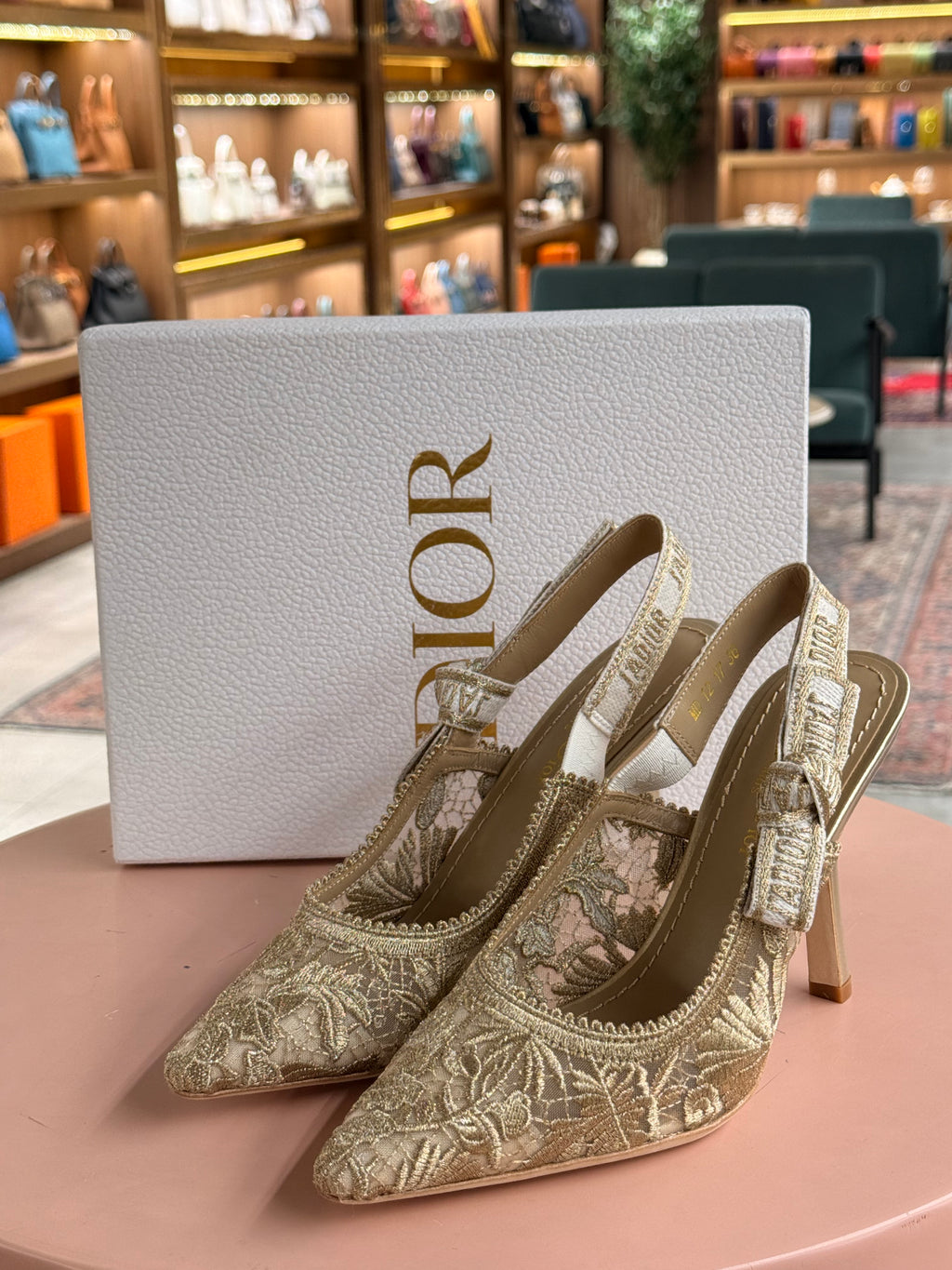 Dior | J'Adior Pump – Lace – Gold – Gold Hardware