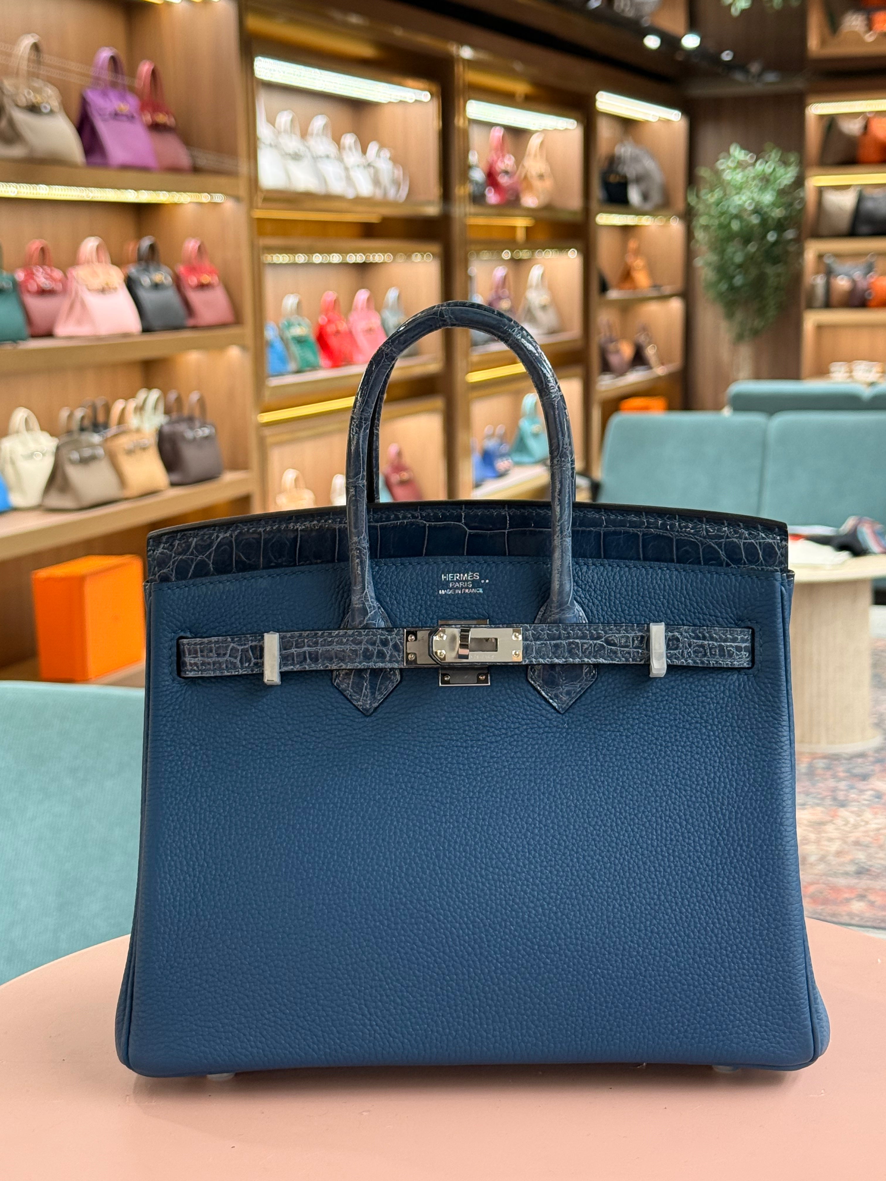 Hermes | Birkin Touch (25) – Togo – Bleu Nuit – Palladium Hardware