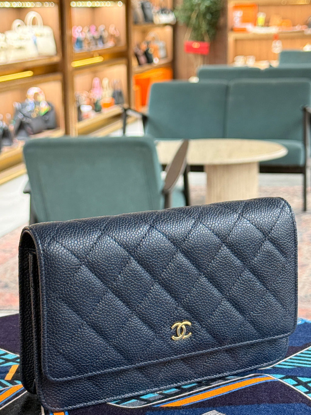 Chanel | Wallet on Chain (20) – Caviar – Navy – Gold Hardware