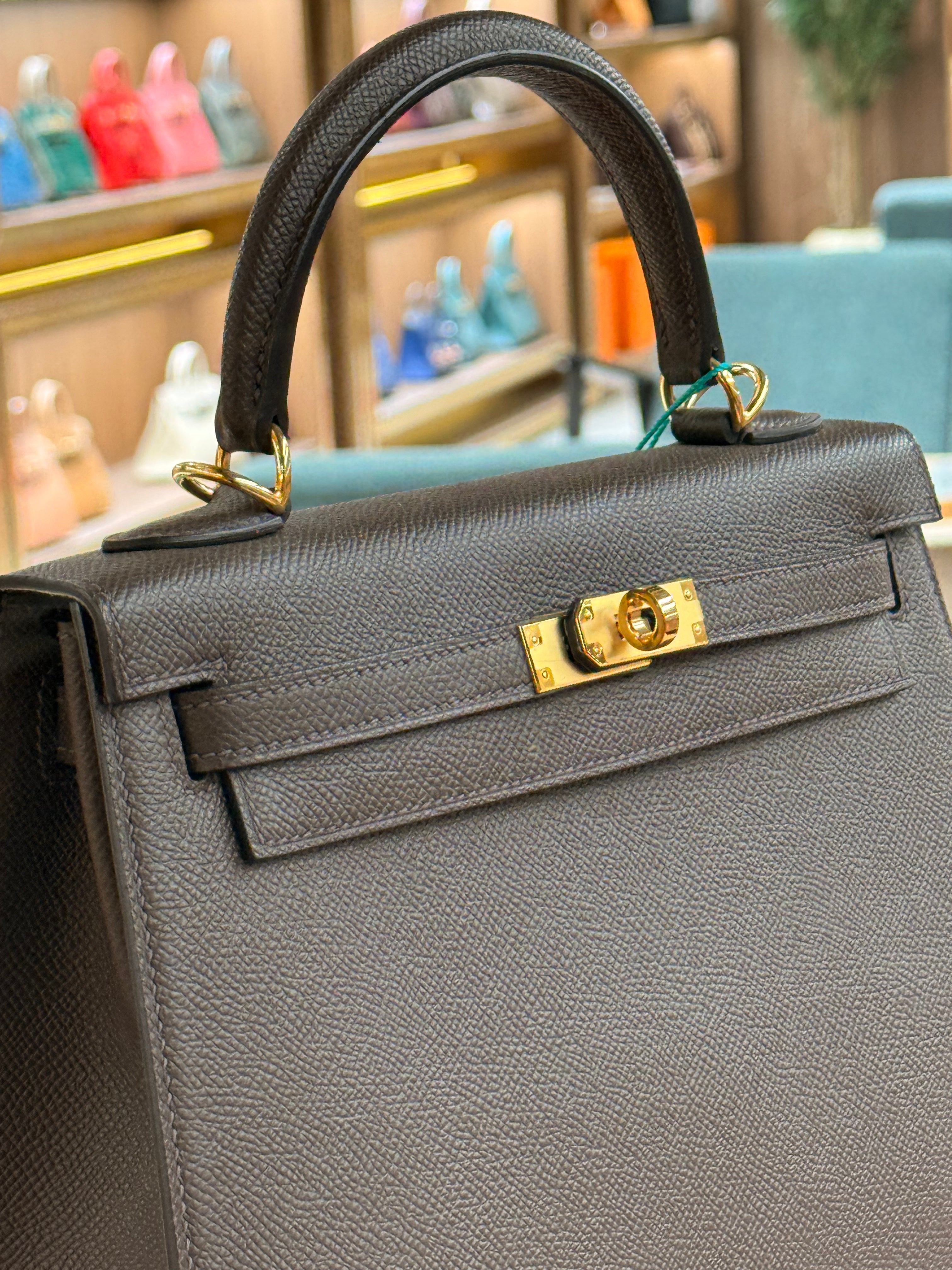 Hermes | Kelly (25) – Epsom – Etoupe – Gold Hardware