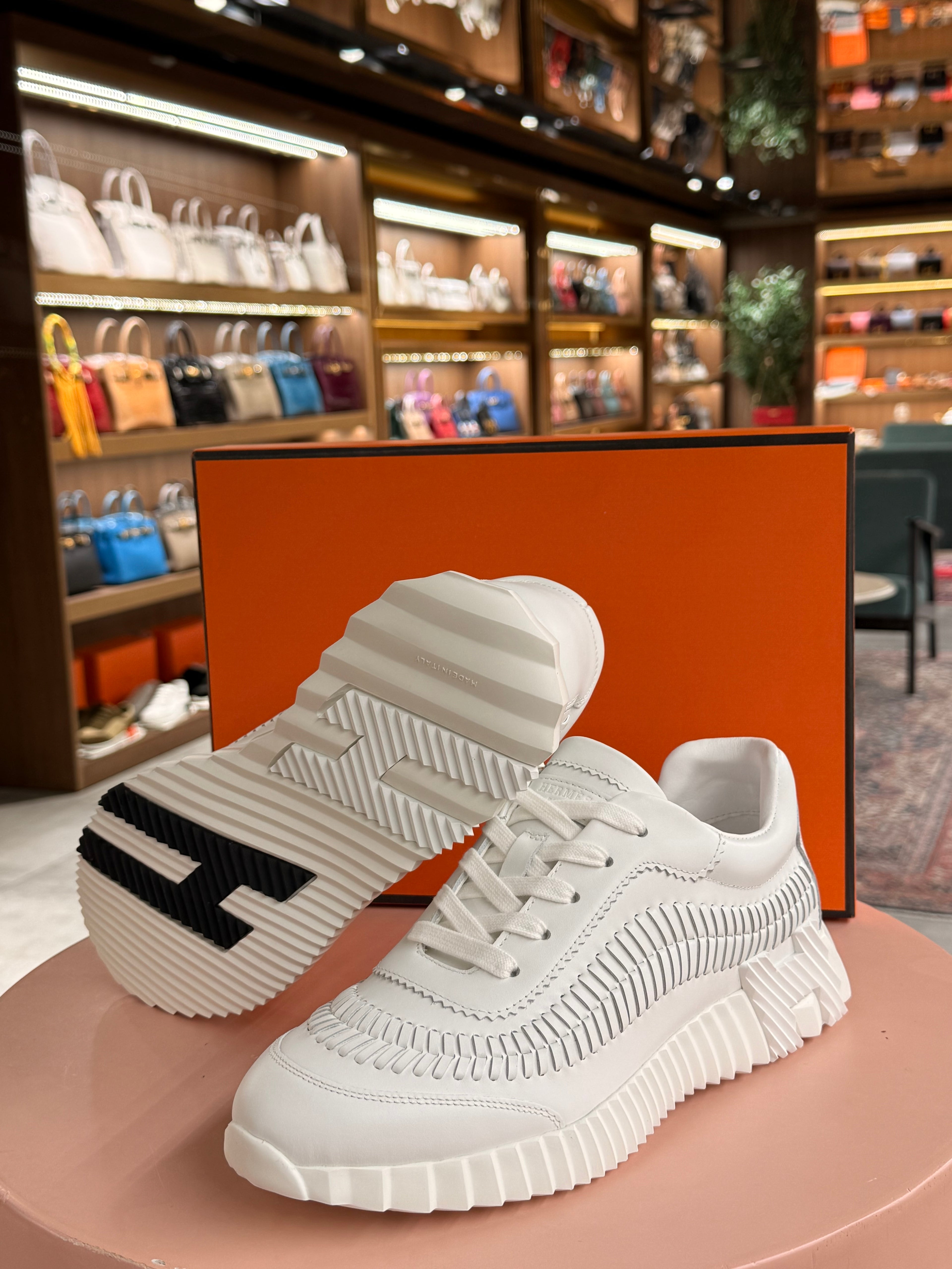 Hermes | Bouncing – Leather – White – Silver Hardware